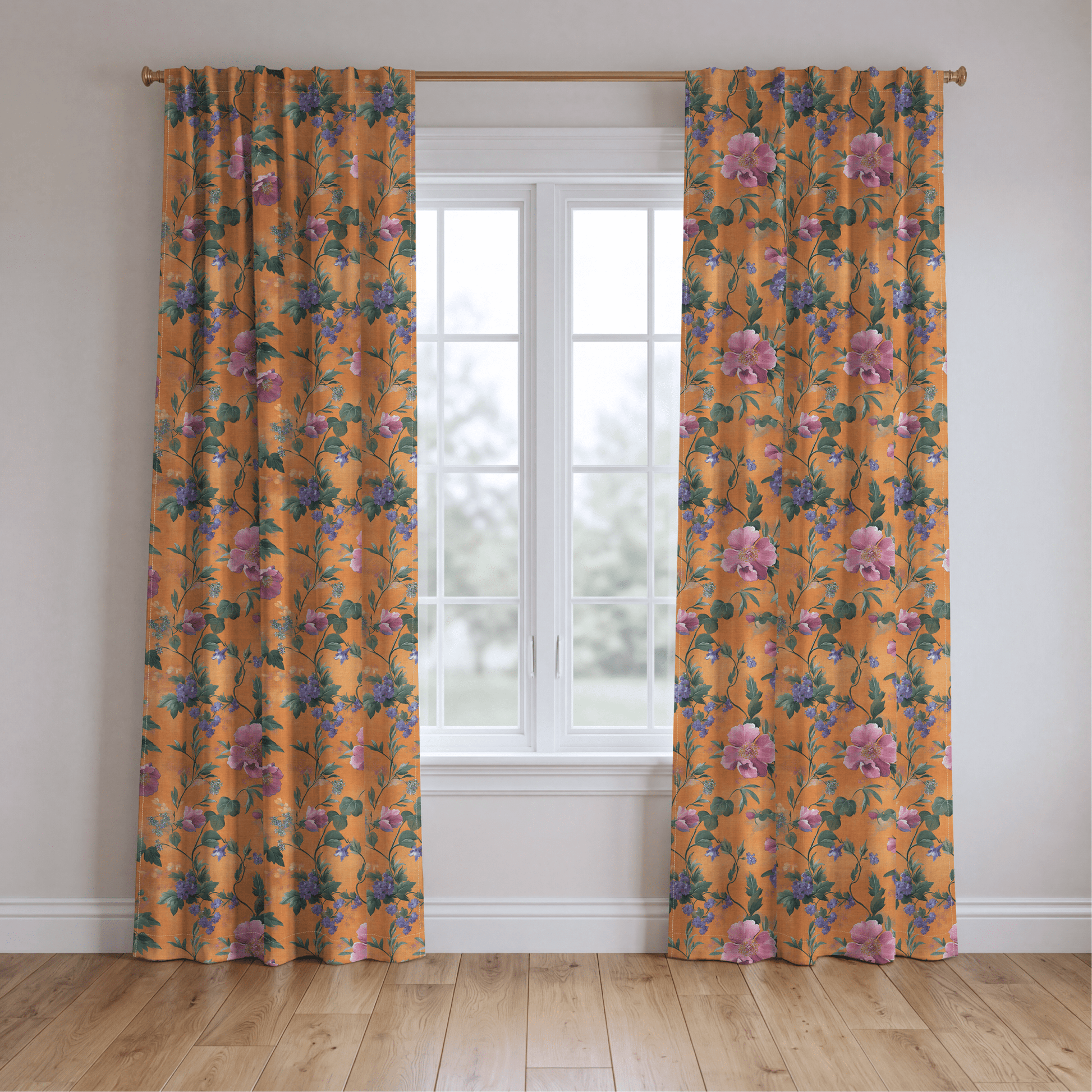 Petals & Persimmons - Drapery - Lemon Park