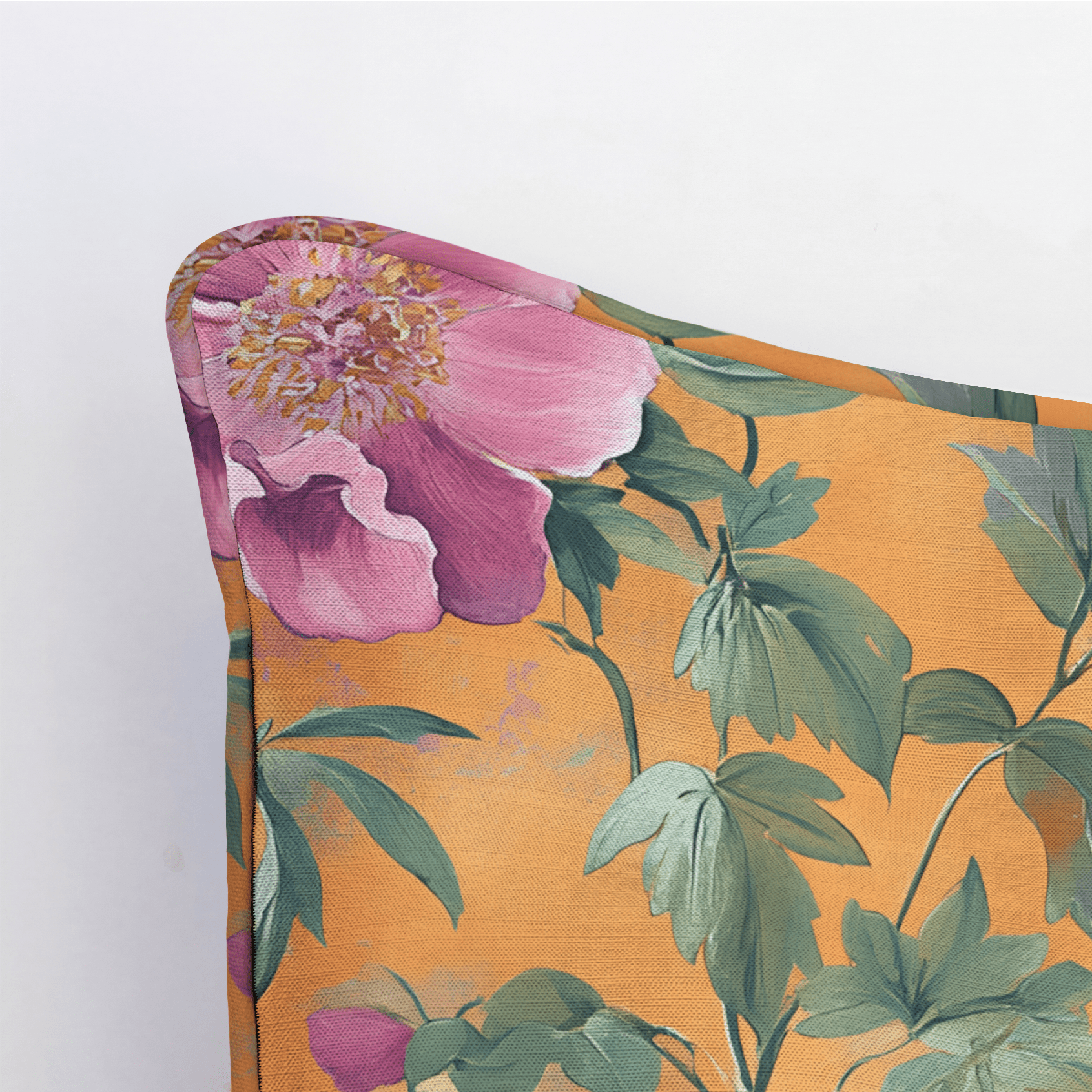 Petals & Persimmons Throw Pillow - Lemon Park