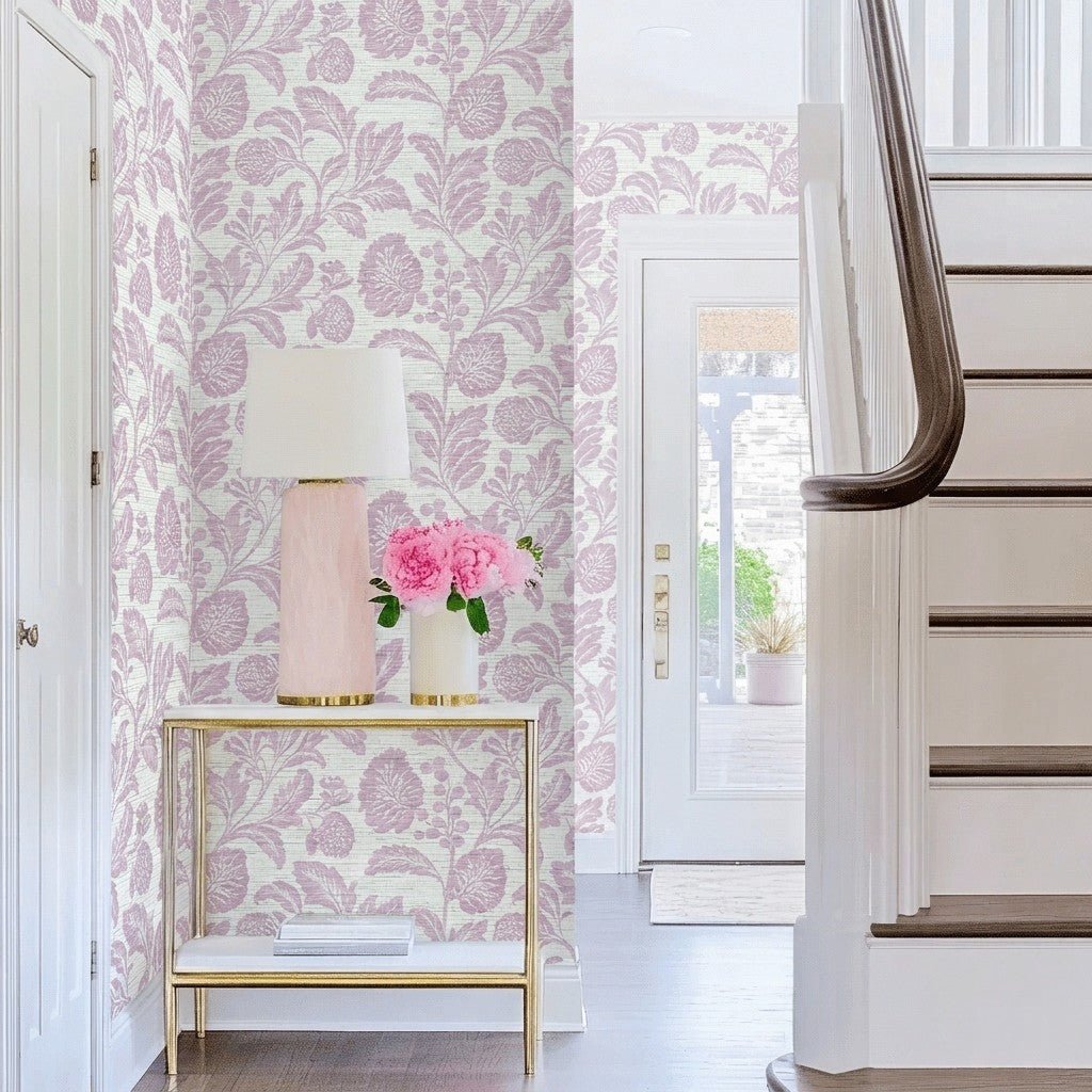 Petra Faux Grasscloth Wallpaper - Lemon Park