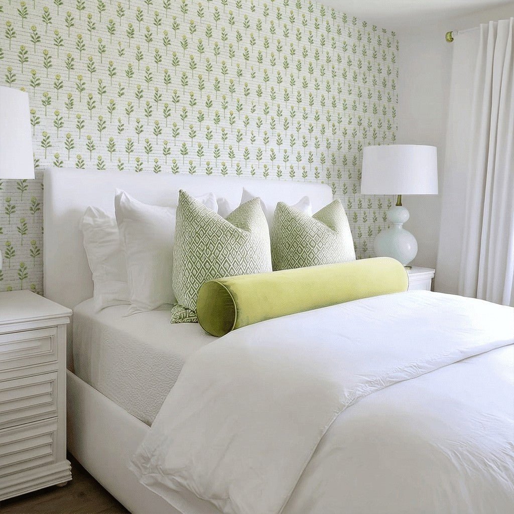 Pick Me Faux Grasscloth Wallpaper - Lemon Park