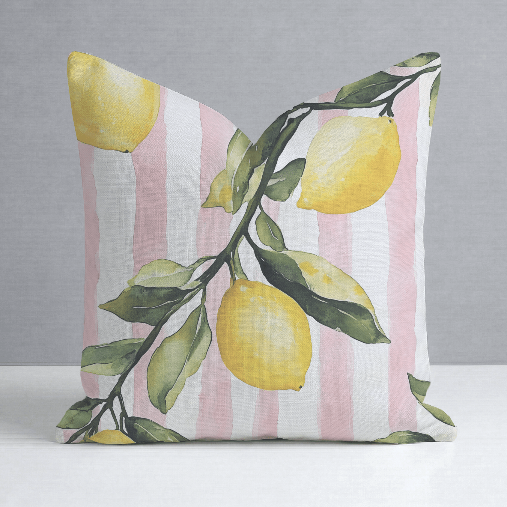 Pink Lemonade Throw Pillow - Lemon Park