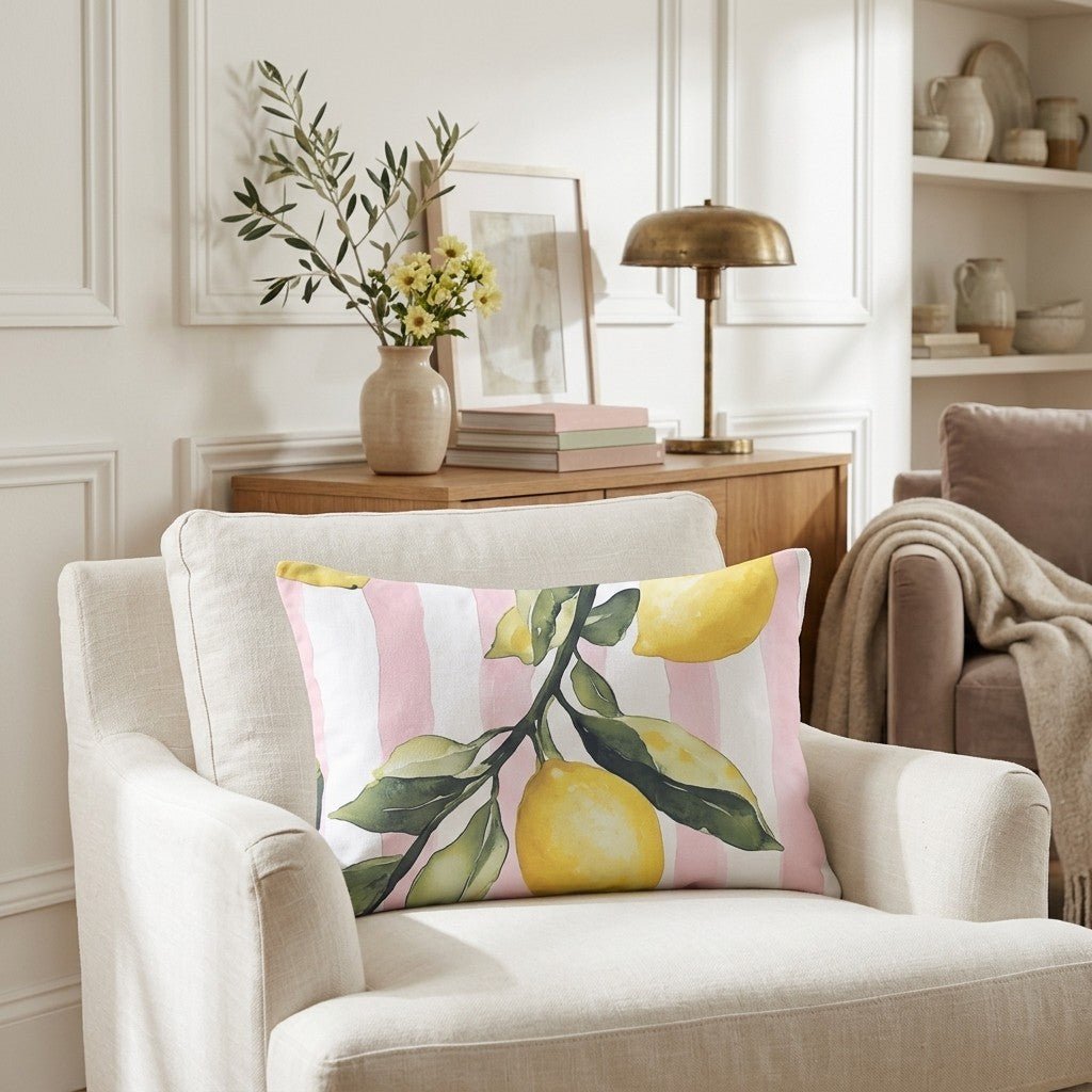Pink Lemonade Throw Pillow - Lemon Park