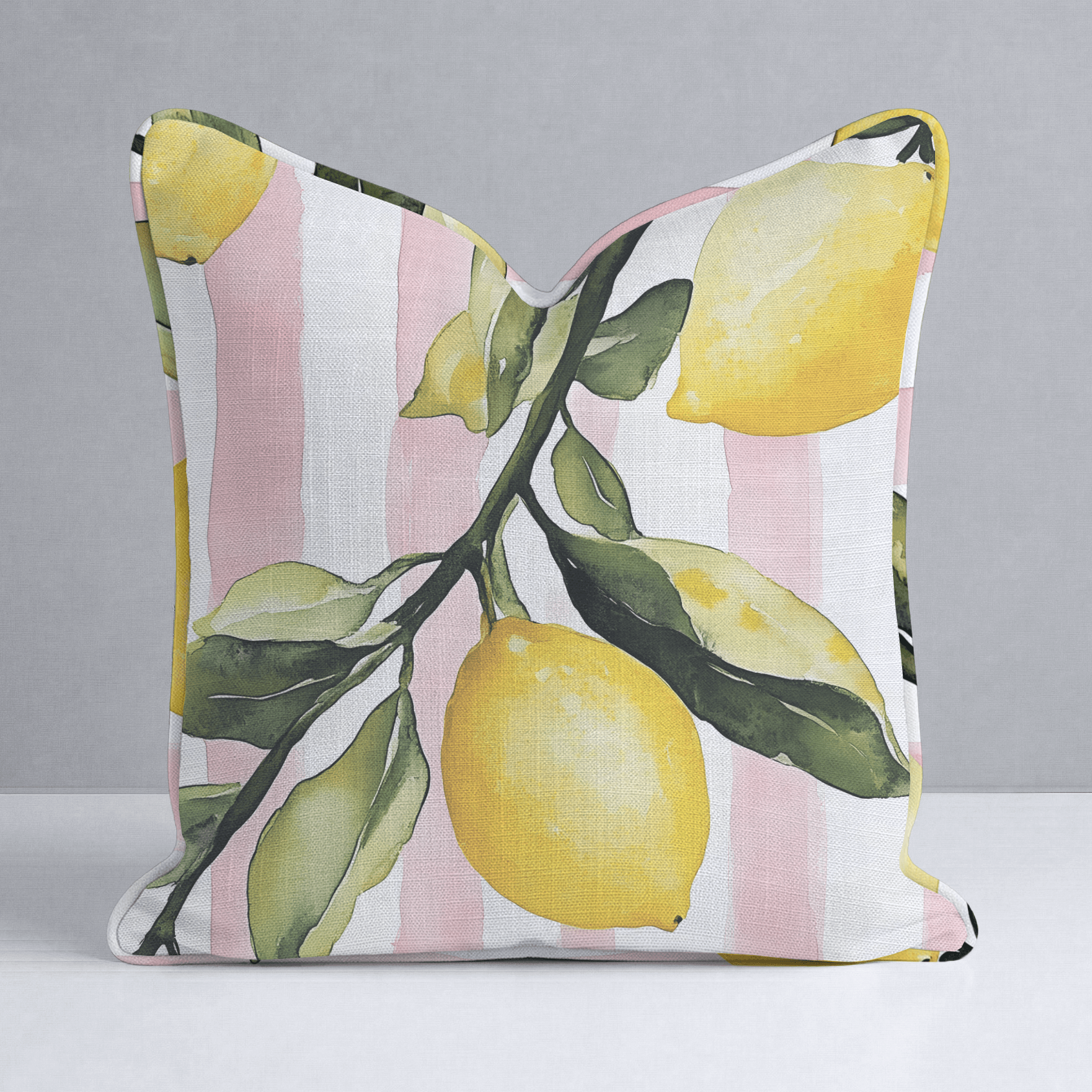 Pink Lemonade Throw Pillow - Lemon Park