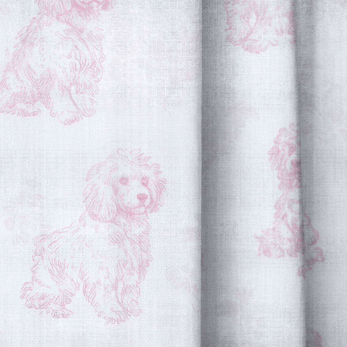 Pink Poodles - Drapery - Lemon Park