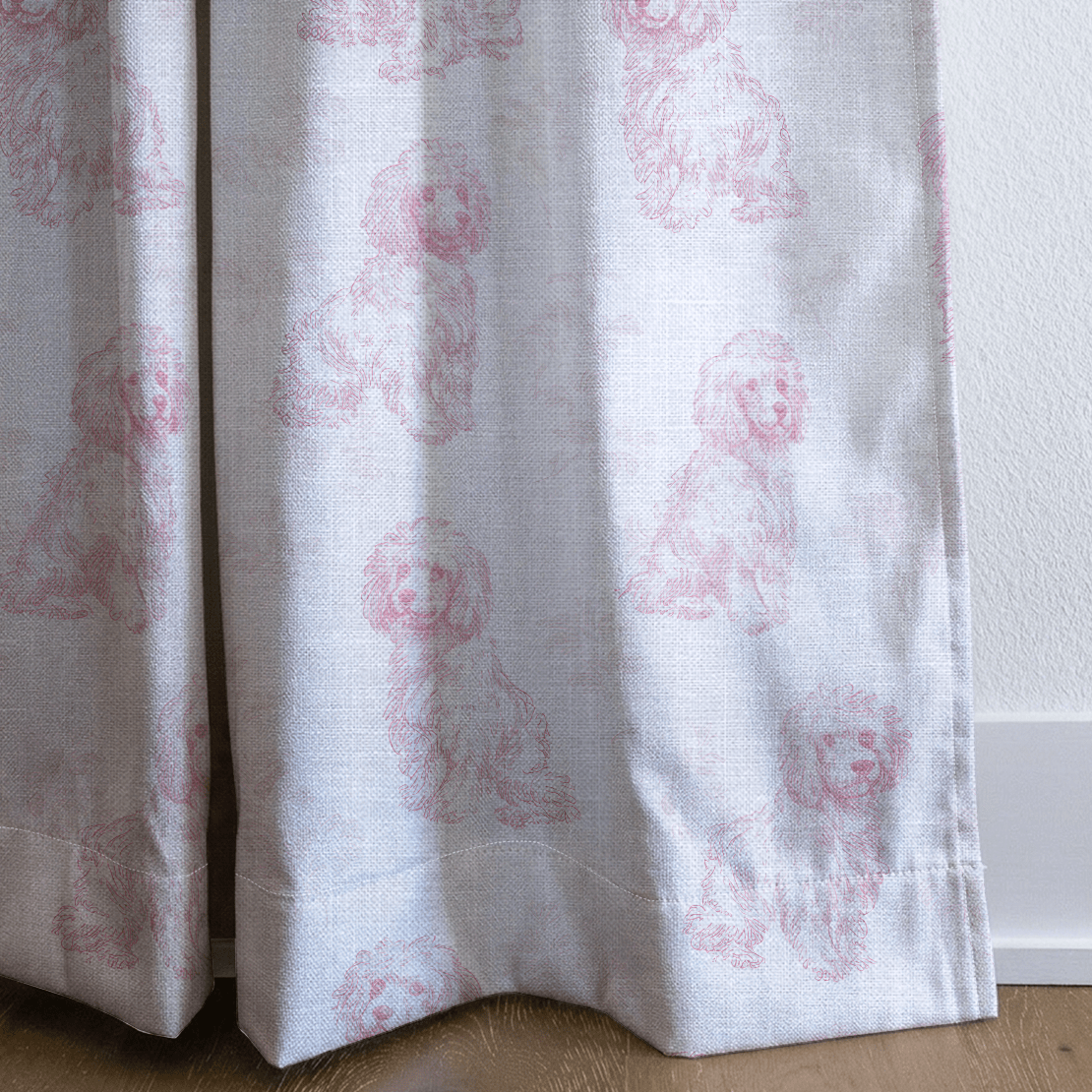 Pink Poodles - Drapery - Lemon Park