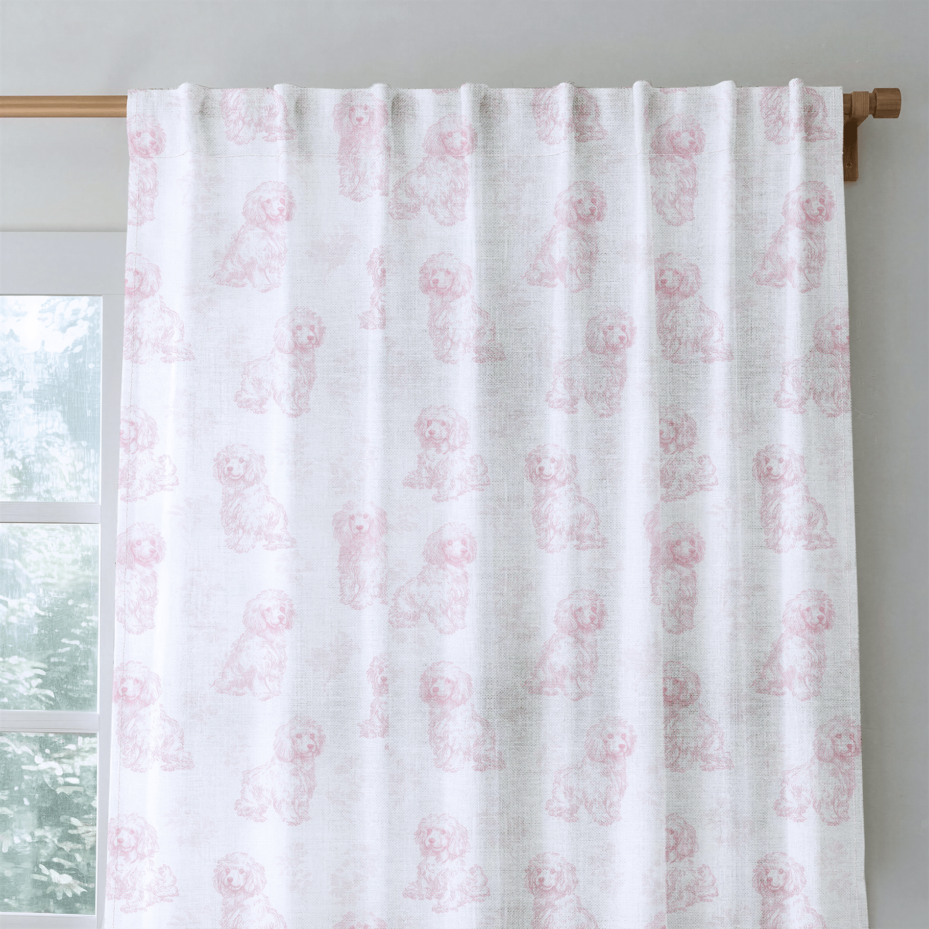 Pink Poodles - Drapery - Lemon Park