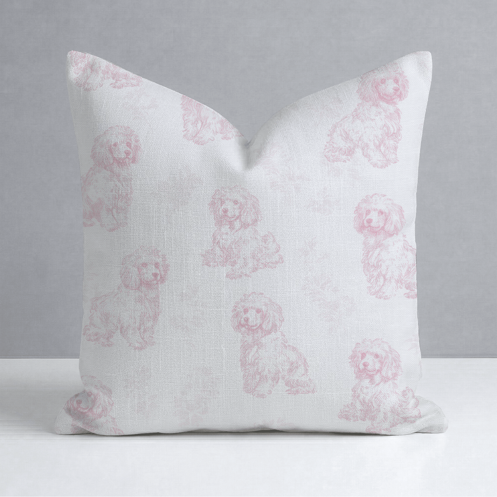 Pink Poodles Throw Pillow - Lemon Park