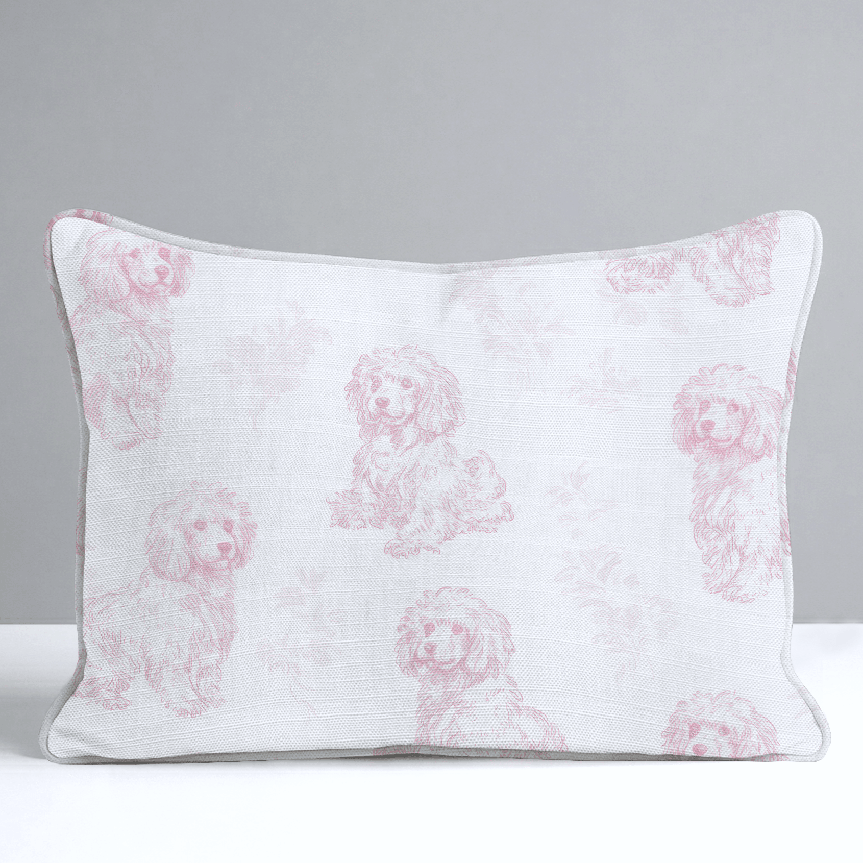 Pink Poodles Throw Pillow - Lemon Park