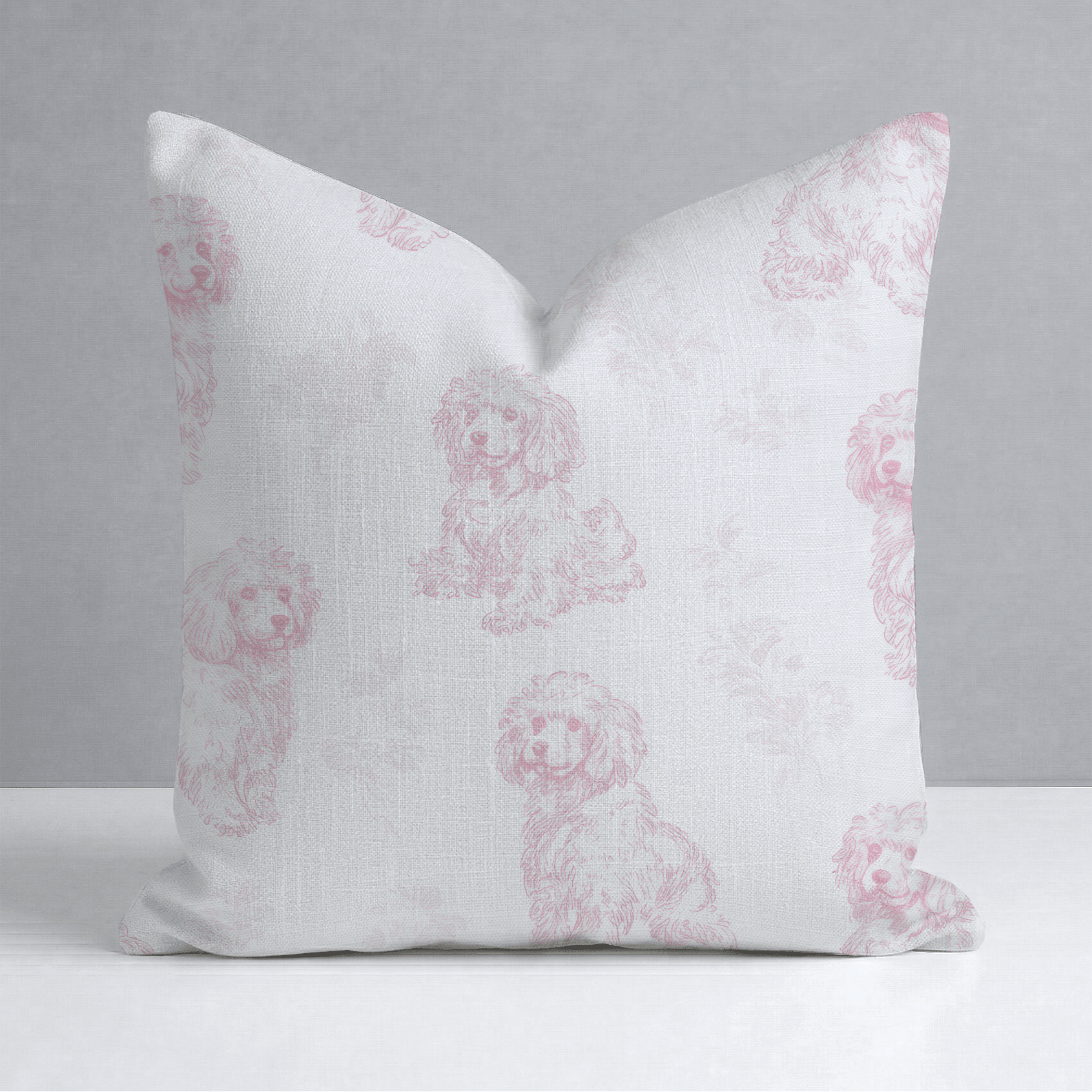Pink Poodles Throw Pillow - Lemon Park