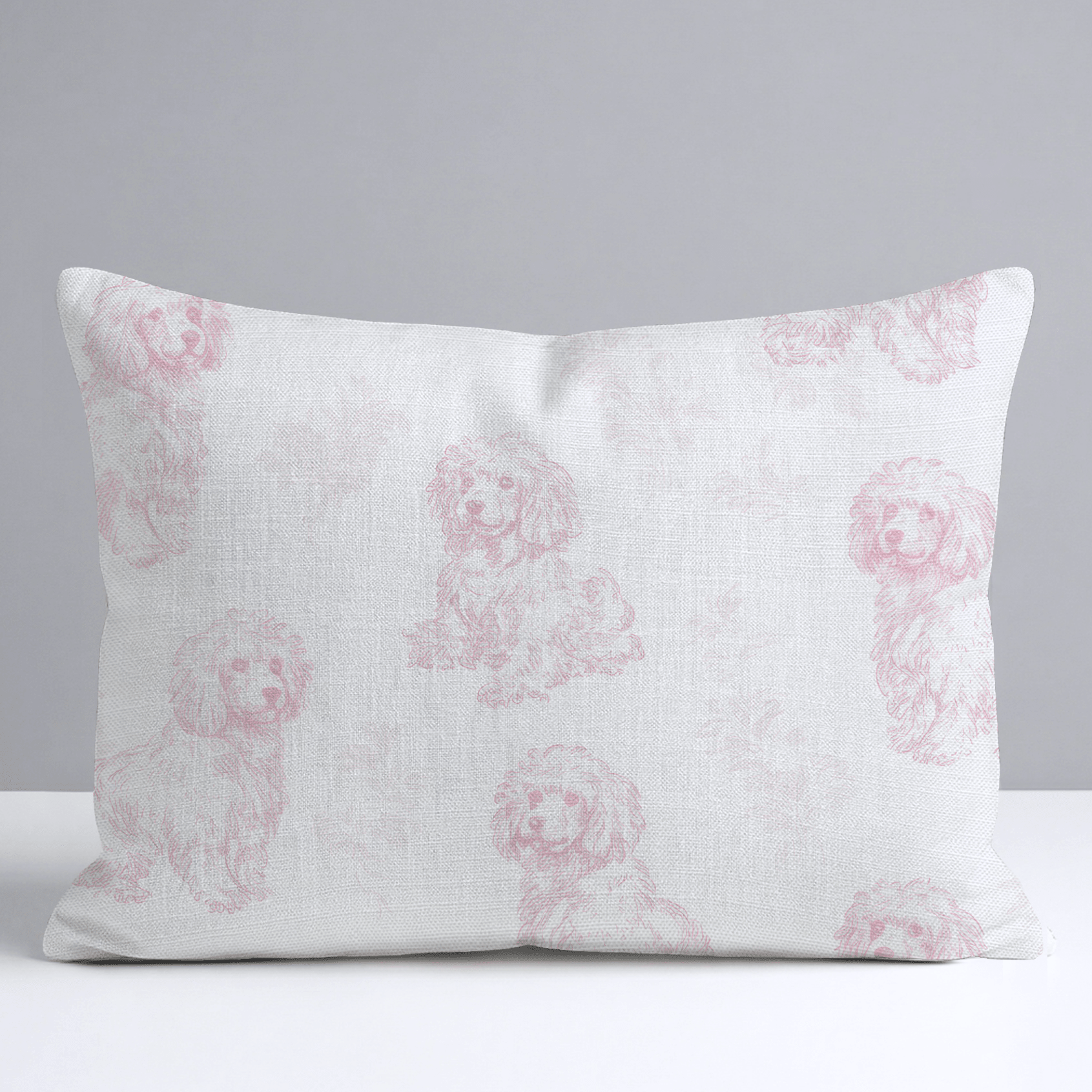 Pink Poodles Throw Pillow - Lemon Park
