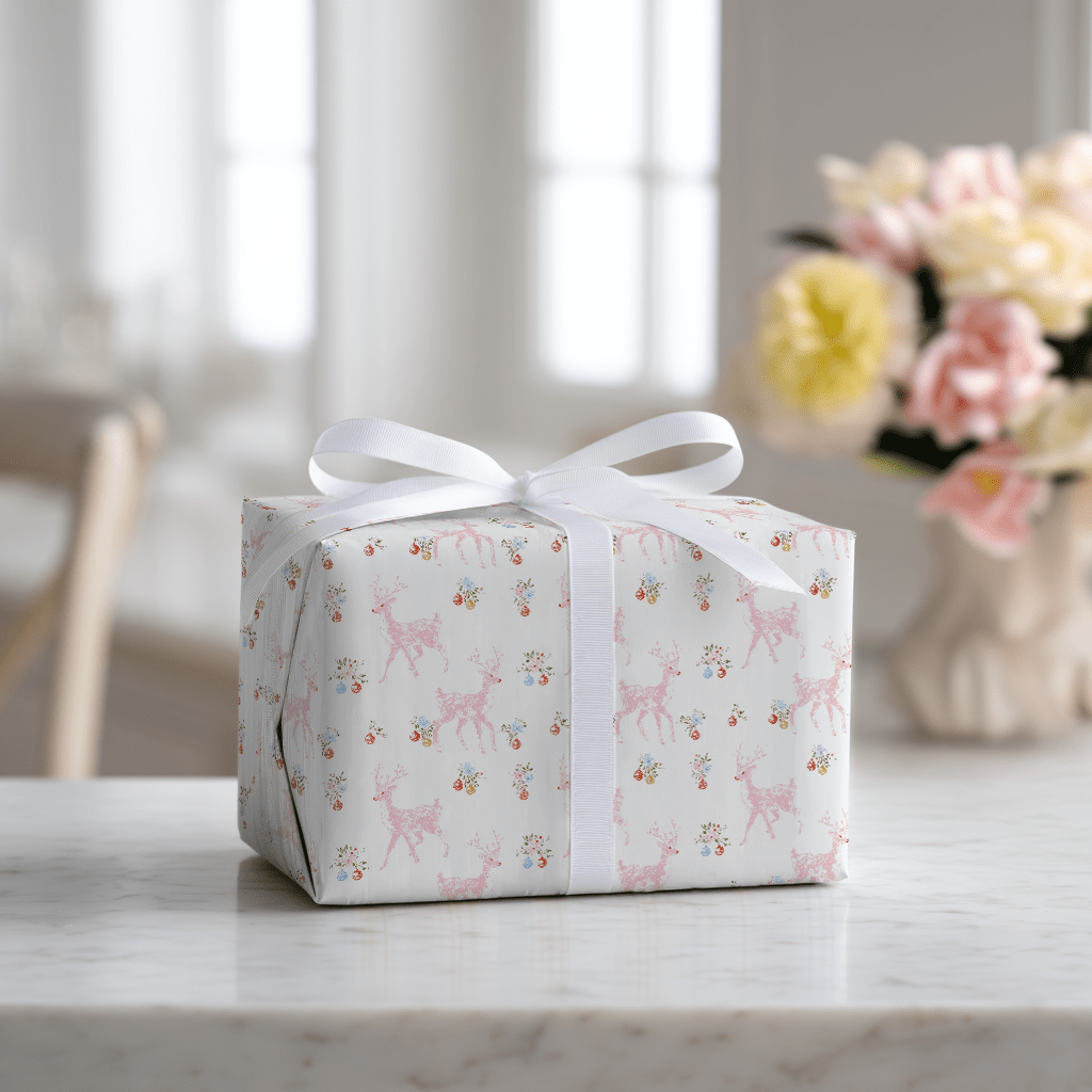 Pink Rudolph - Wrapping Paper - Lemon Park