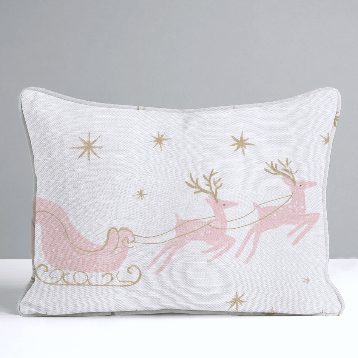 Pink Sleigh Ride Throw Pillow - Lemon Park