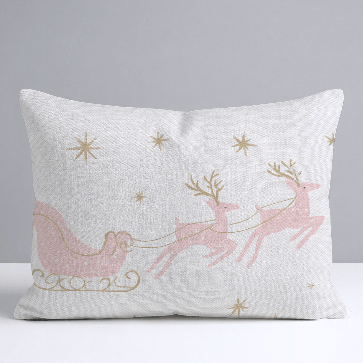 Pink Sleigh Ride Throw Pillow - Lemon Park