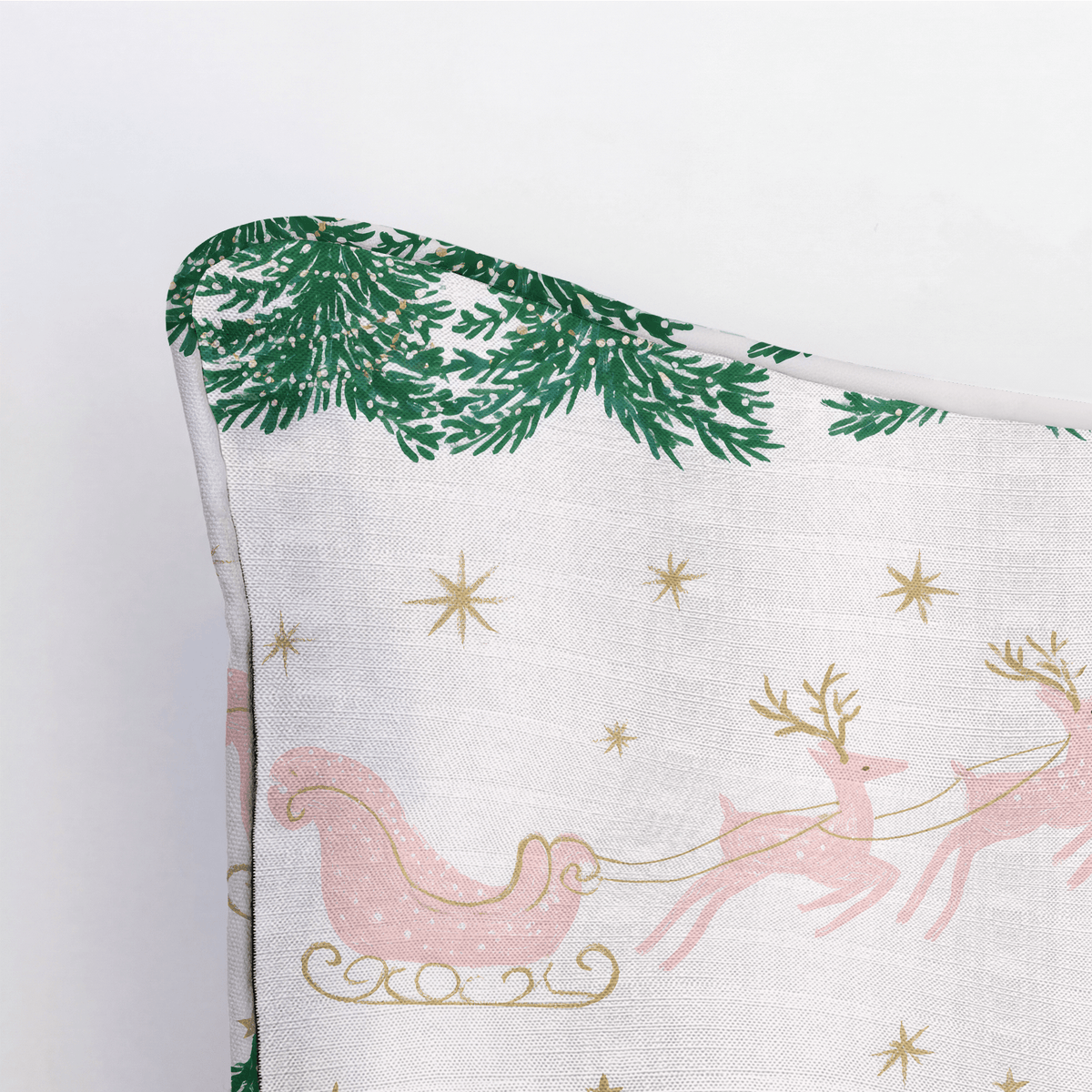 Pink Sleigh Ride Throw Pillow - Lemon Park