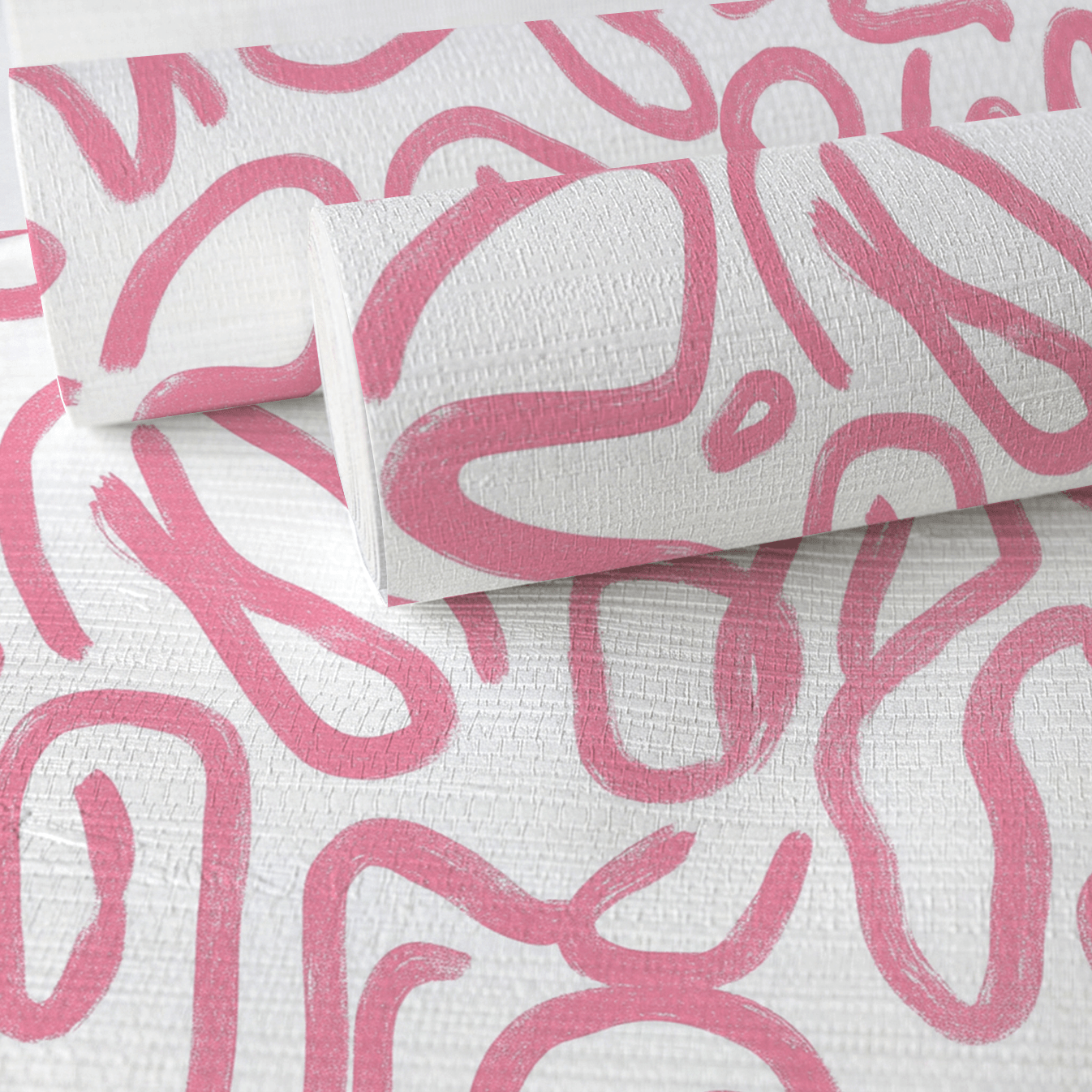 Pink Tangle Faux Grasscloth Wallpaper - Lemon Park