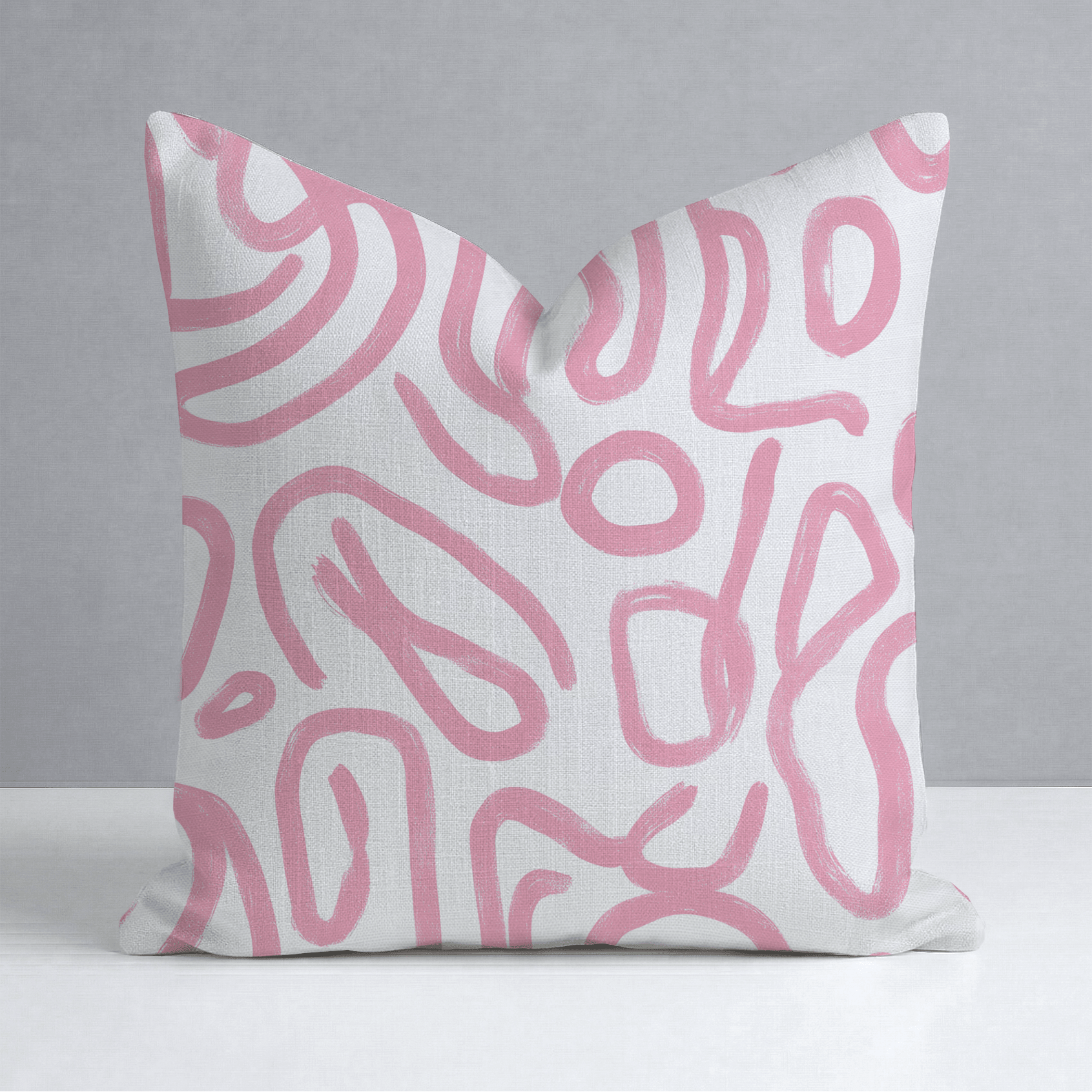 Pink Tangle Throw Pillow - Lemon Park