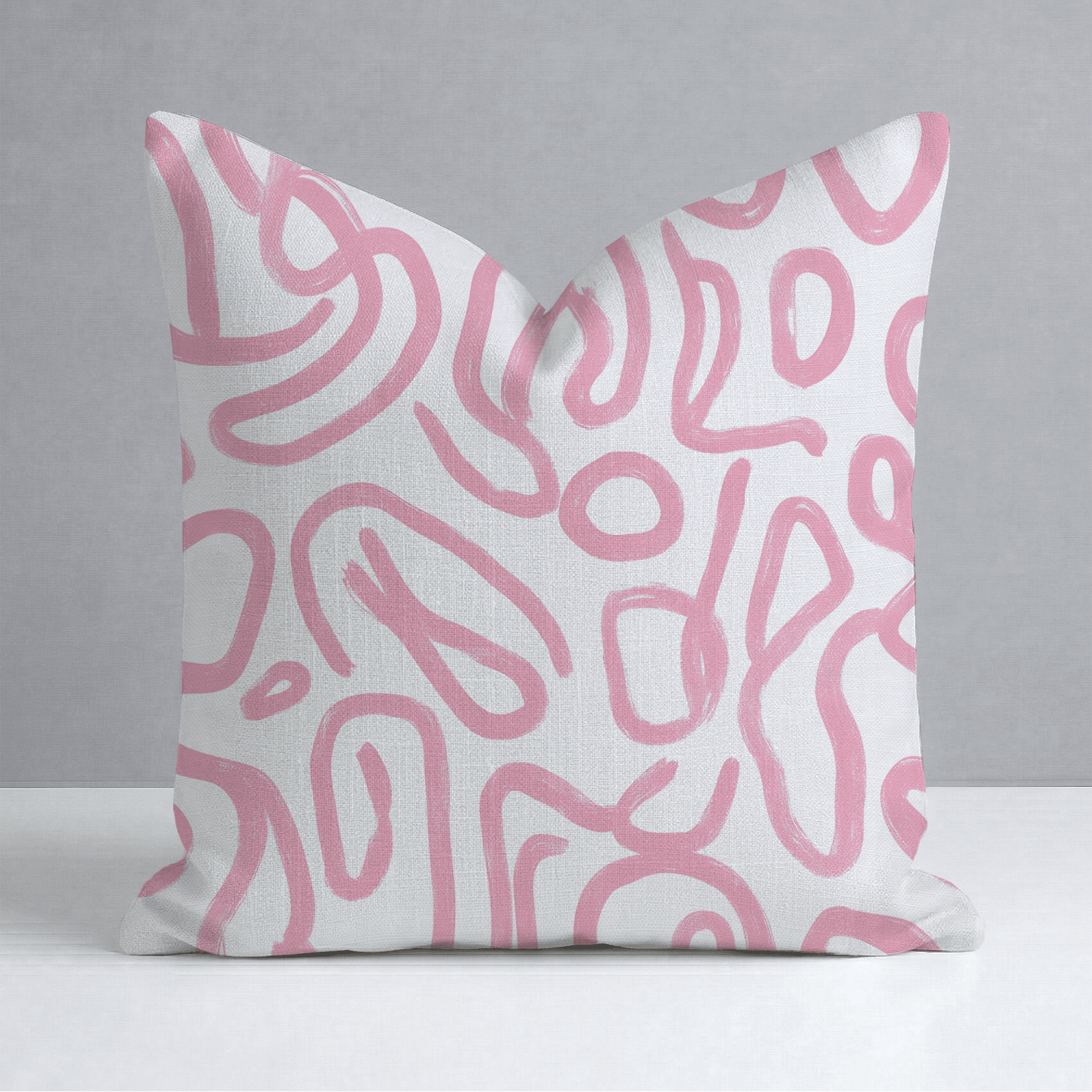 Pink Tangle Throw Pillow - Lemon Park