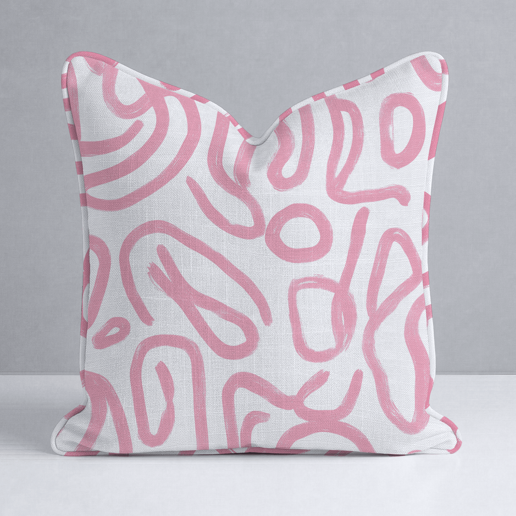 Pink Tangle Throw Pillow - Lemon Park