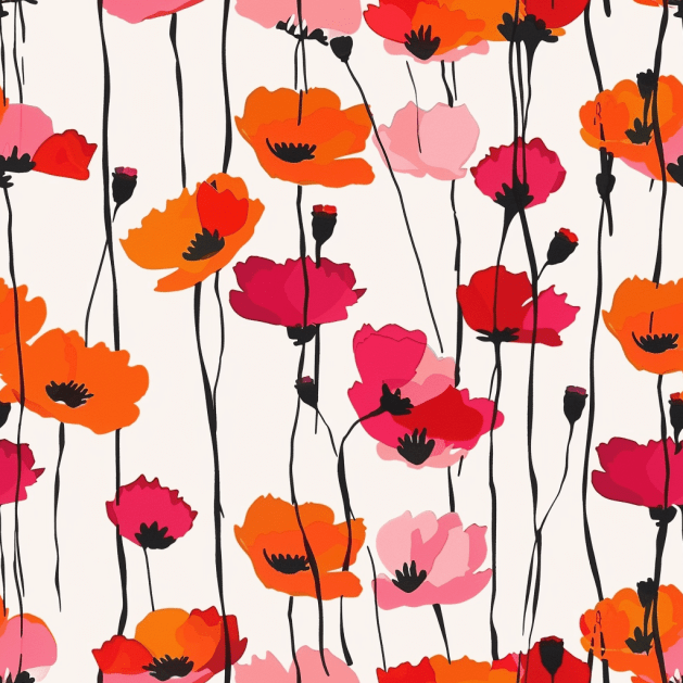 Piper's Poppy Parade Wallpaper - Lemon Park