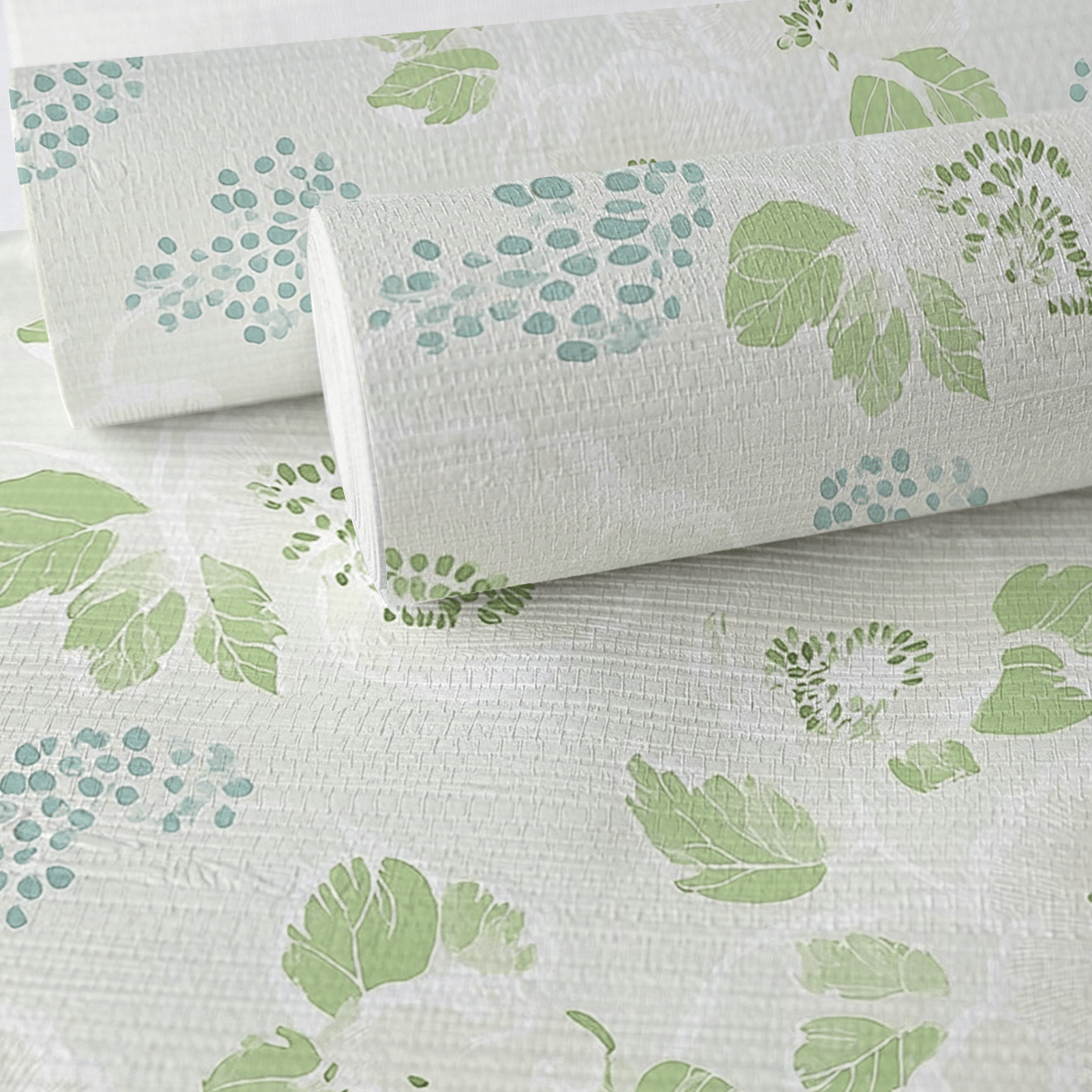 Pistachio Petals Faux Grasscloth Wallpaper - Lemon Park