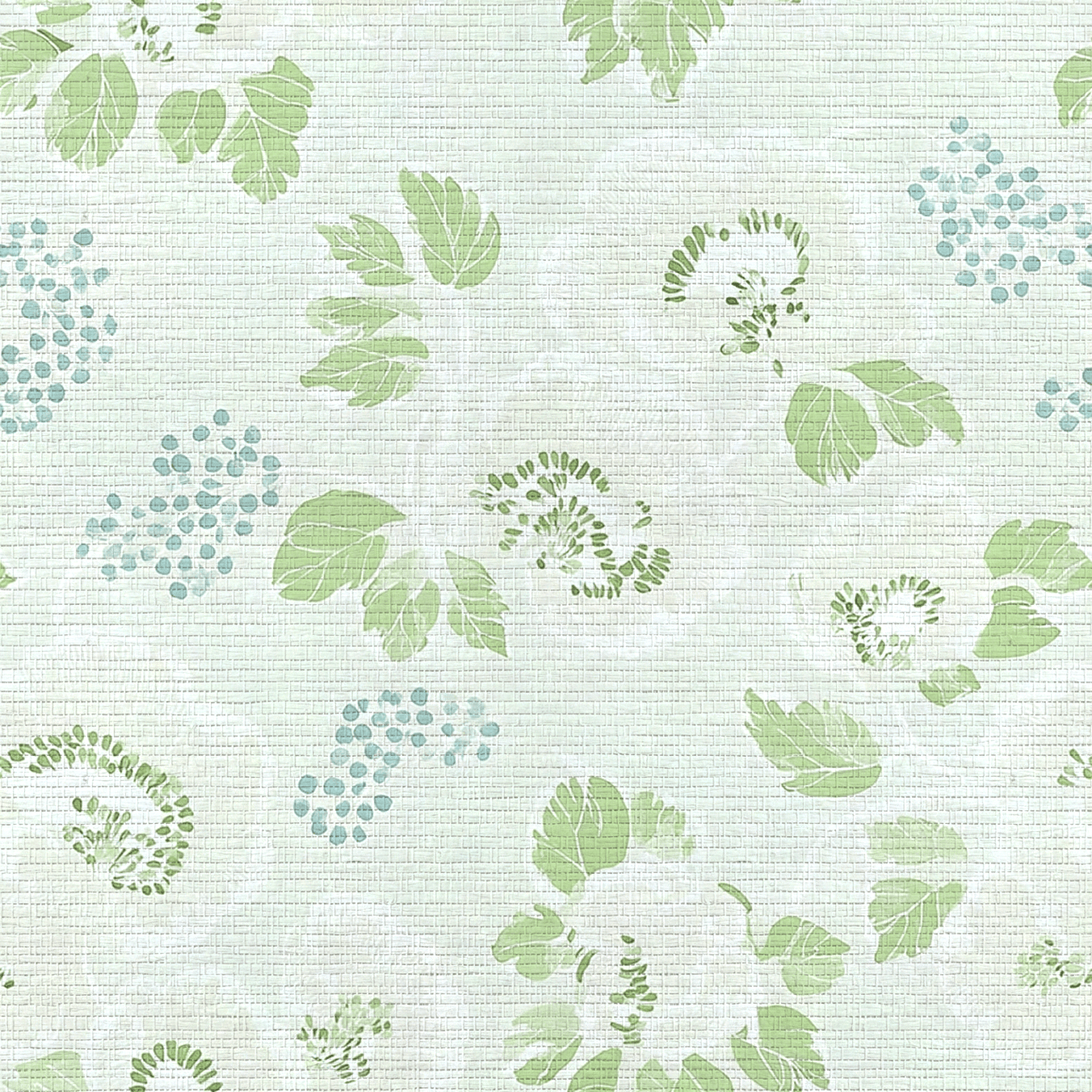Pistachio Petals Faux Grasscloth Wallpaper - Lemon Park