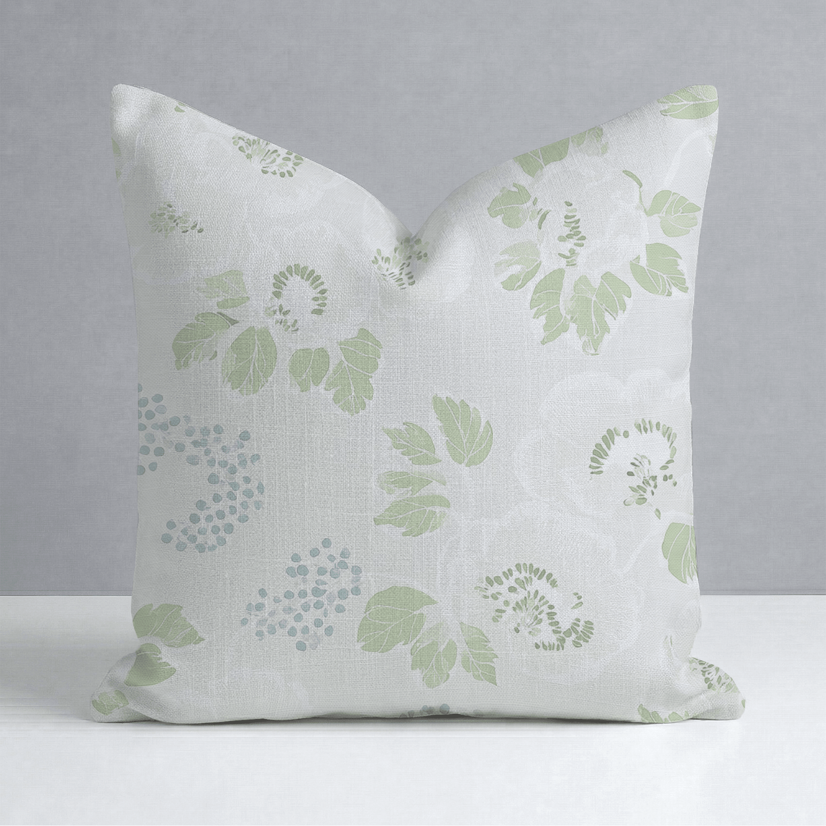 Pistachio Petals Throw Pillow - Lemon Park