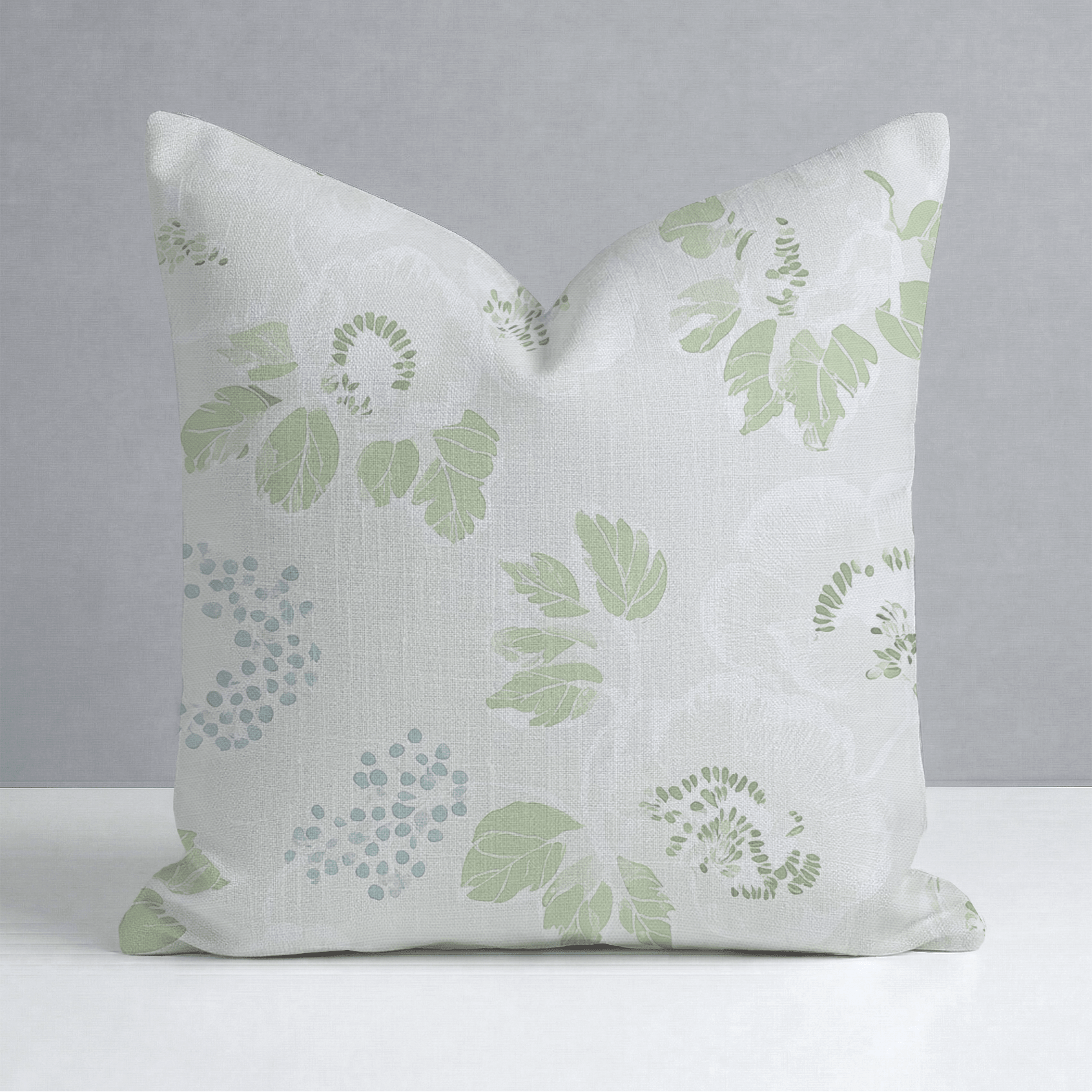 Pistachio Petals Throw Pillow - Lemon Park