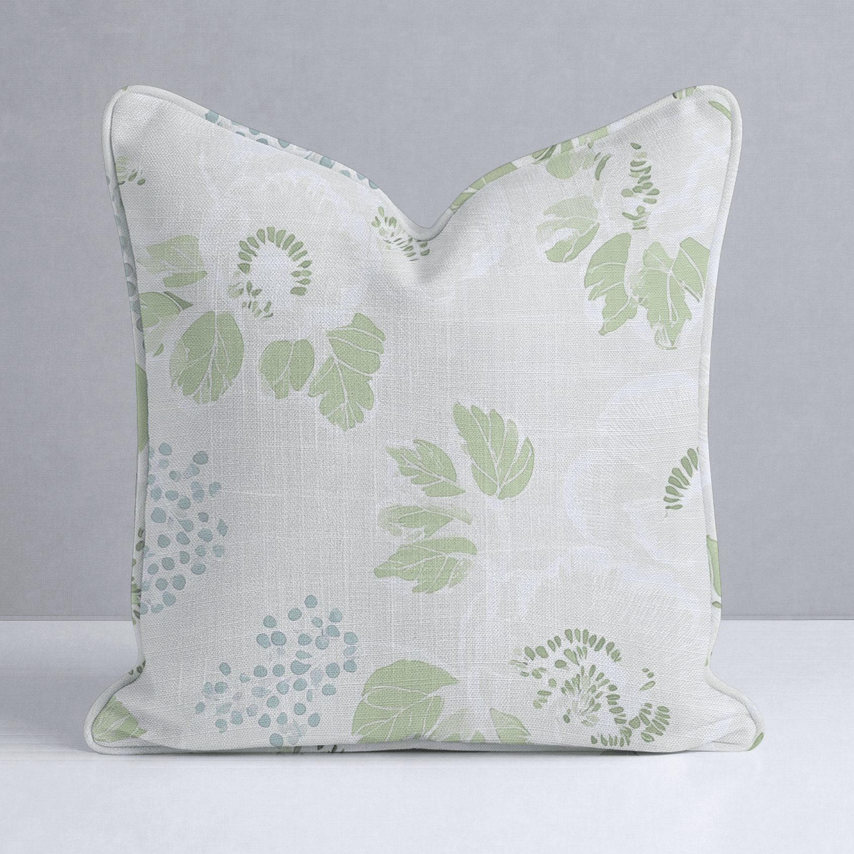Pistachio Petals Throw Pillow - Lemon Park