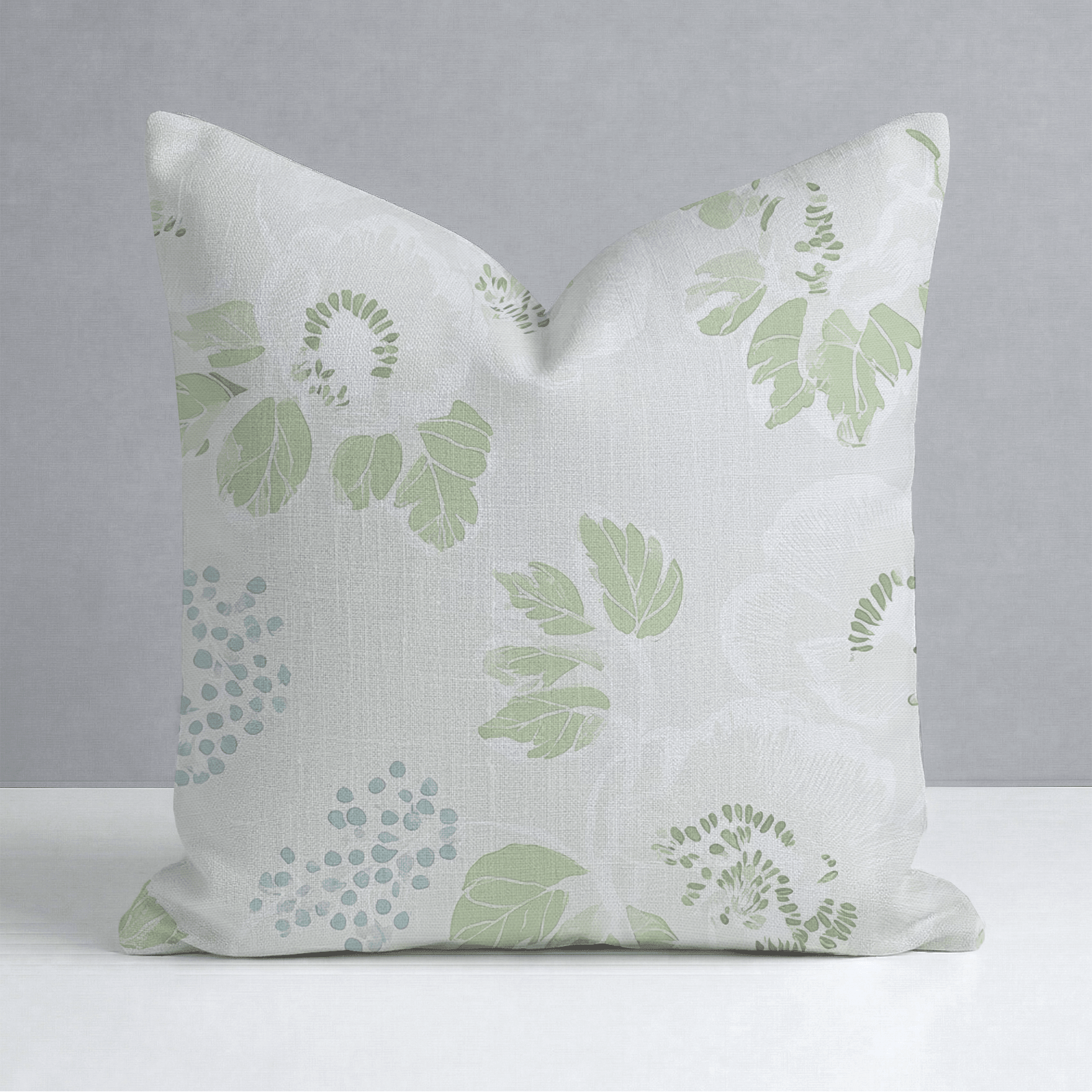 Pistachio Petals Throw Pillow - Lemon Park