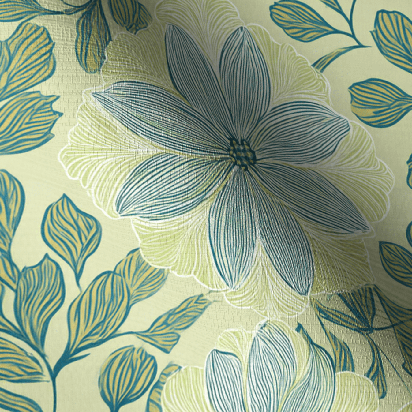 Pistachios Faux Grasscloth Wallpaper - Lemon Park