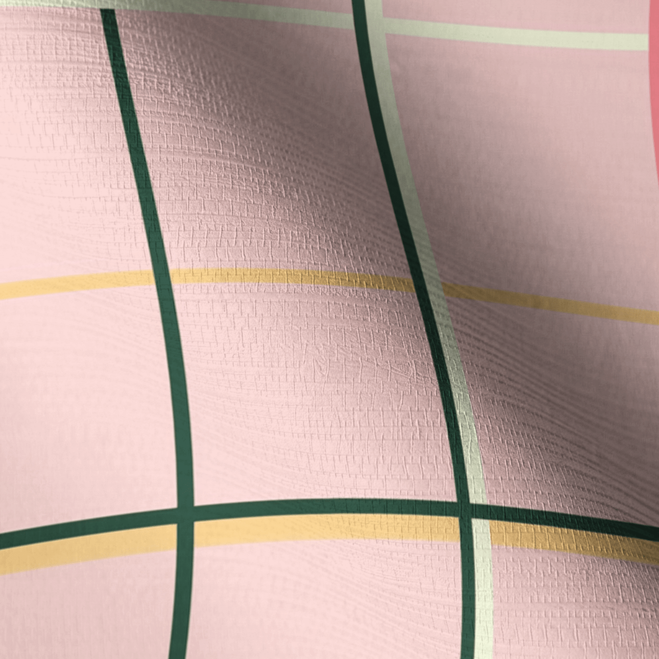 Plaid About You Faux Grasscloth Wallpaper - Lemon Park