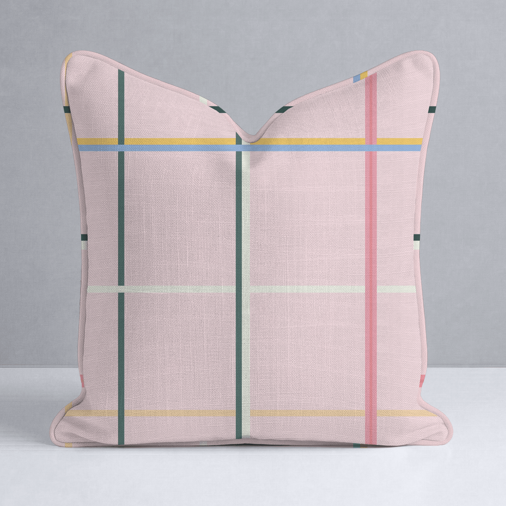 Plaid About You Throw Pillow - Lemon Park