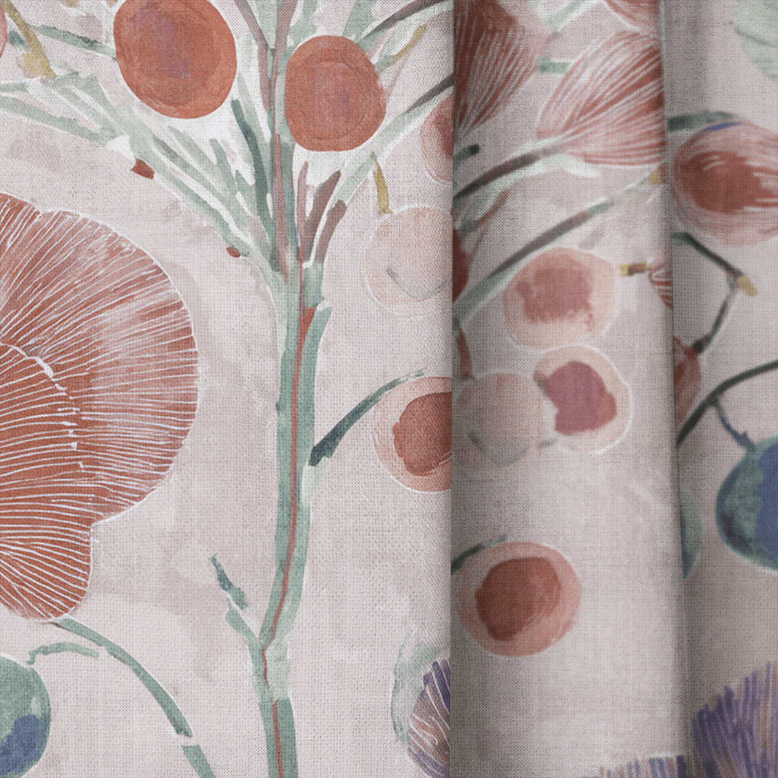 Plum Blossom - Drapery - Lemon Park