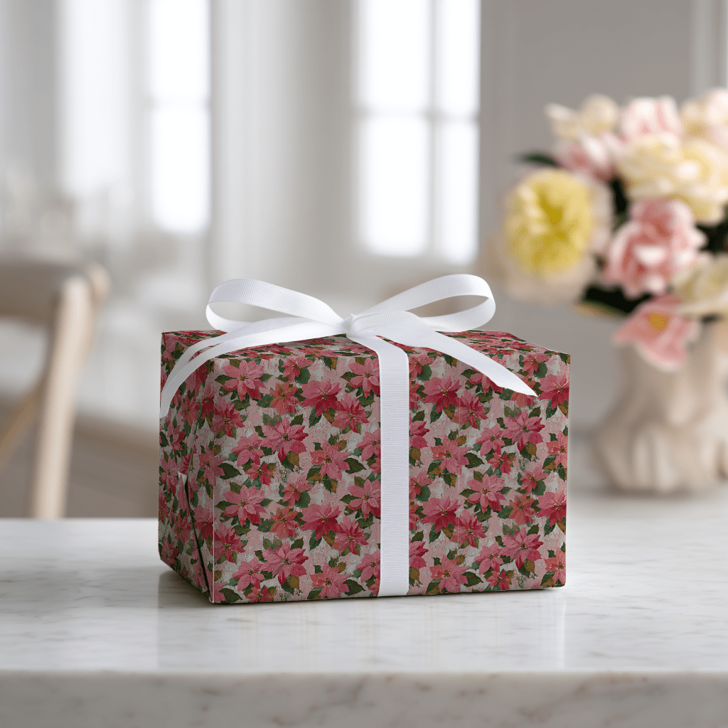 Poinsettia Pink - Wrapping Paper - Lemon Park