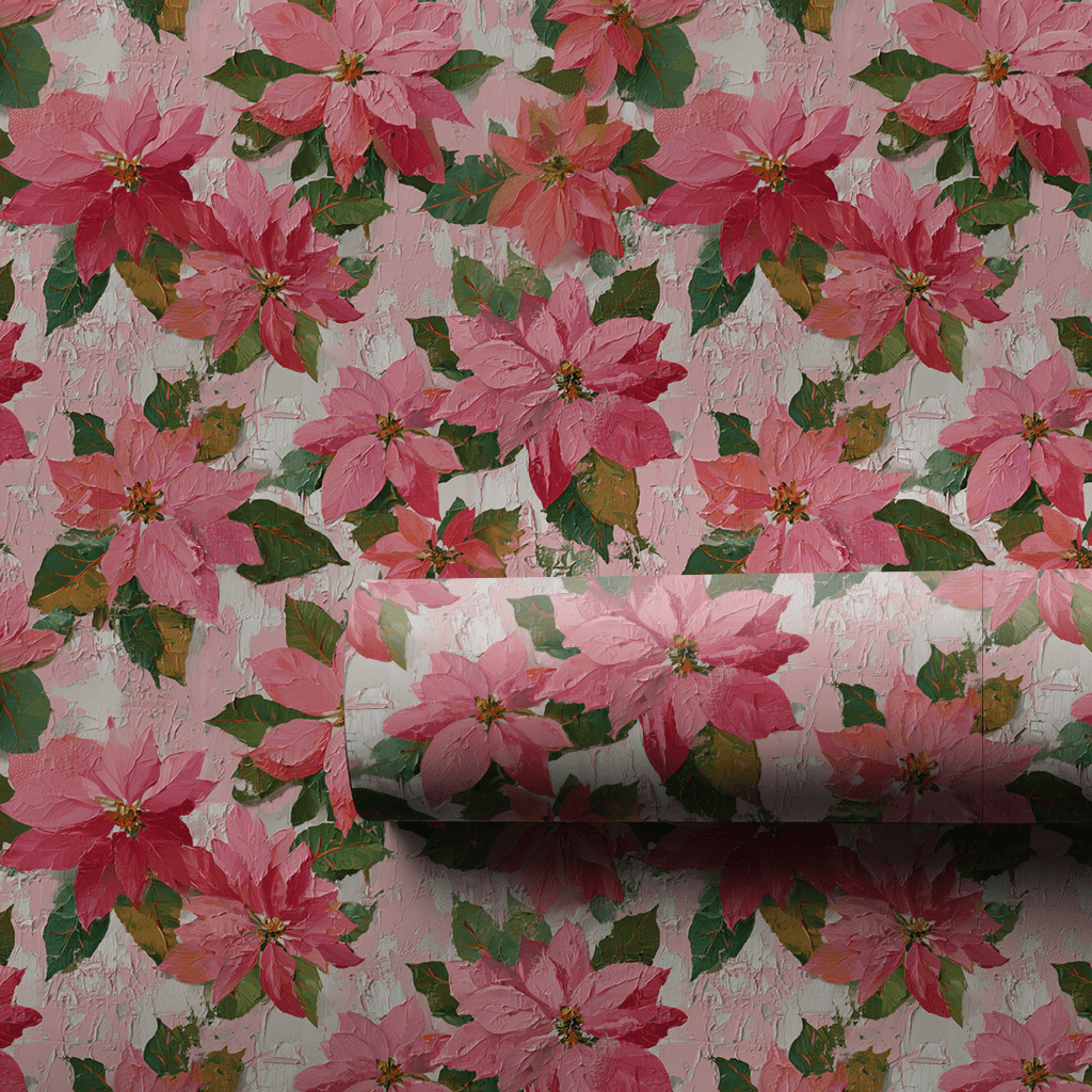 Poinsettia Pink - Wrapping Paper - Lemon Park