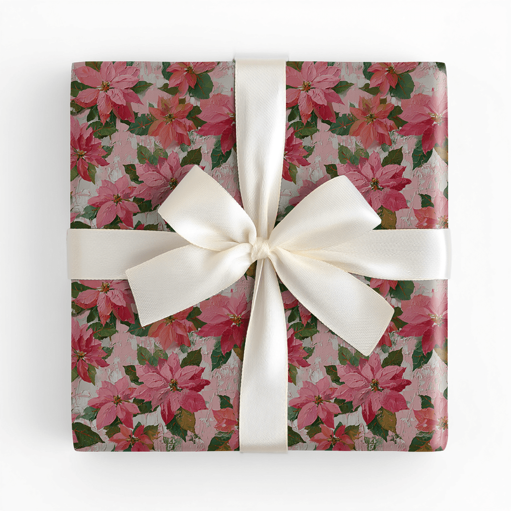 Poinsettia Pink - Wrapping Paper - Lemon Park
