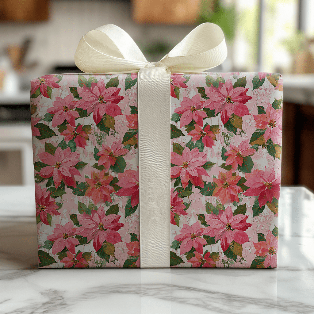 Poinsettia Pink - Wrapping Paper - Lemon Park