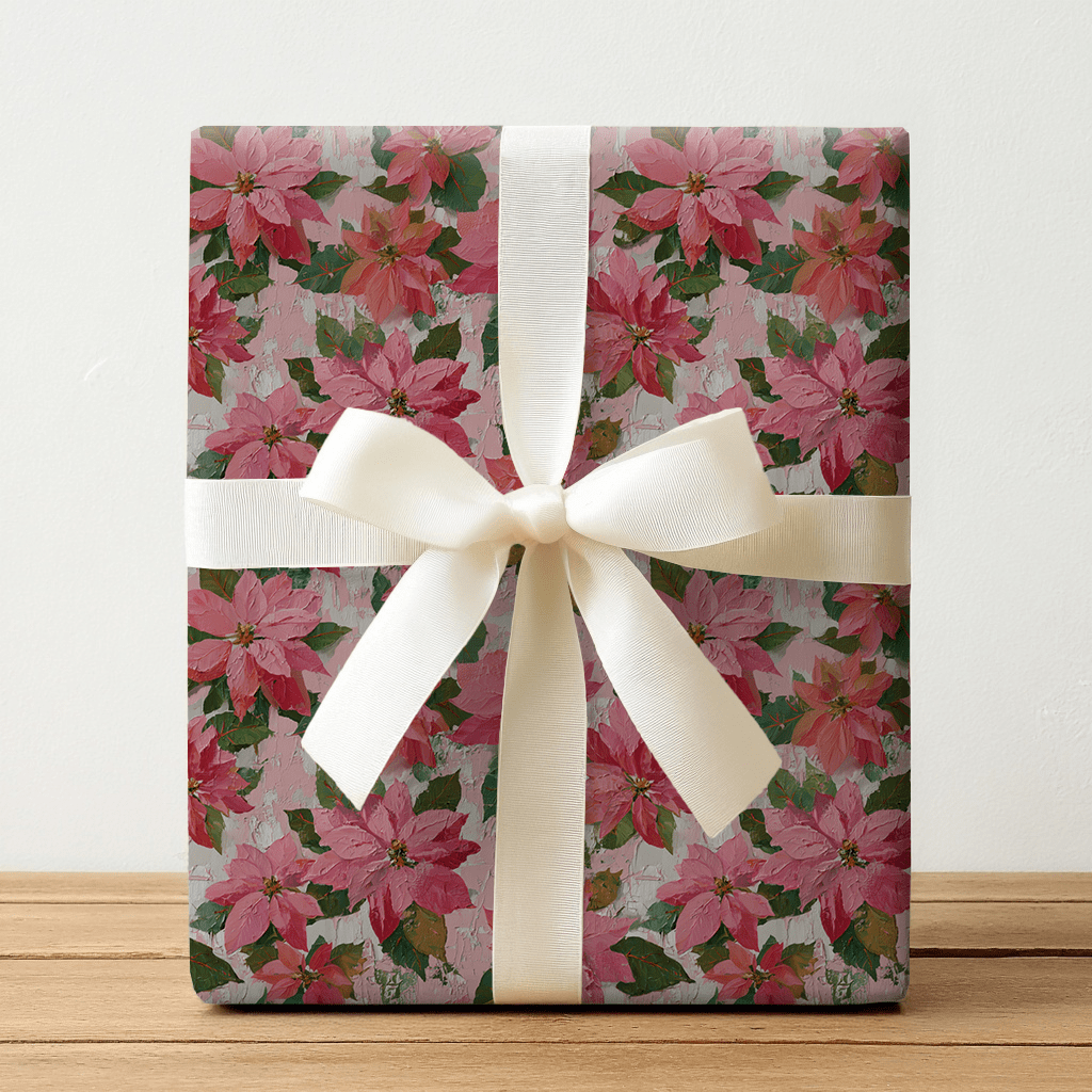 Poinsettia Pink - Wrapping Paper - Lemon Park