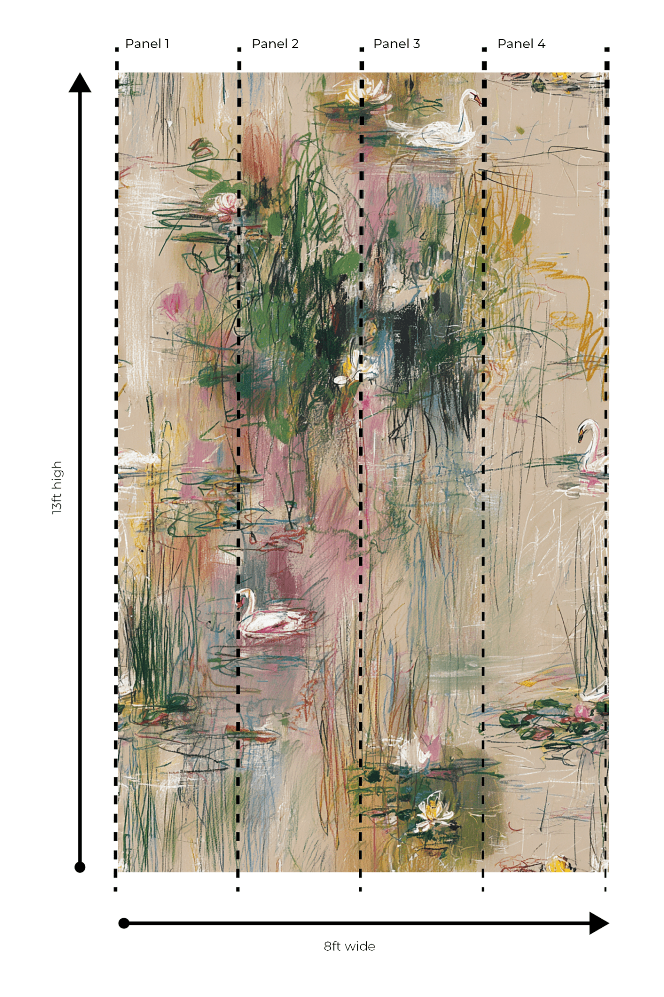 Poised Pond - Wall Mural - Lemon Park