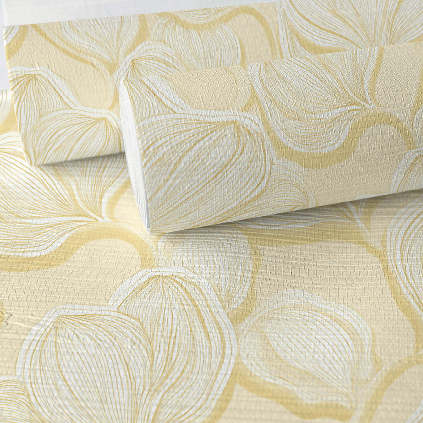 Polaroid Glow Faux Grasscloth Wallpaper - Lemon Park