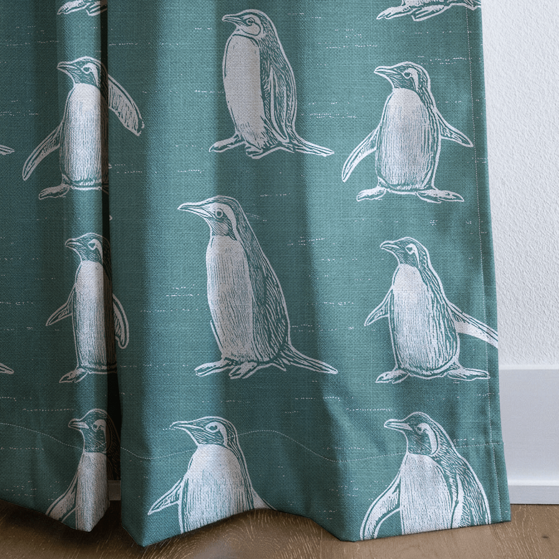 Polly Penguins - Drapery - Lemon Park