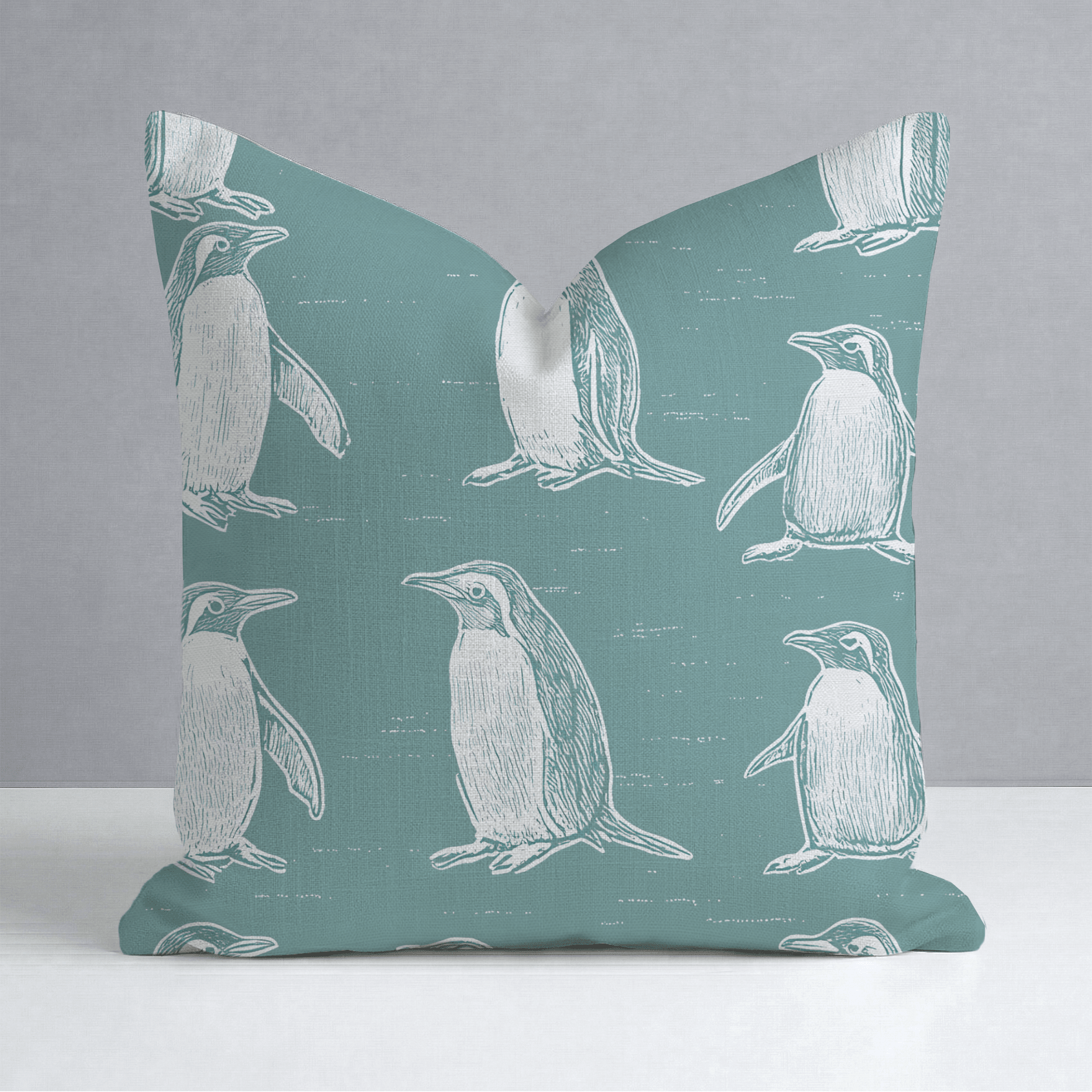 Polly Penguins Throw Pillow - Lemon Park