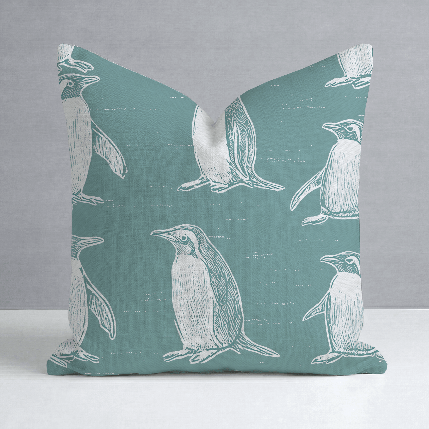 Polly Penguins Throw Pillow - Lemon Park