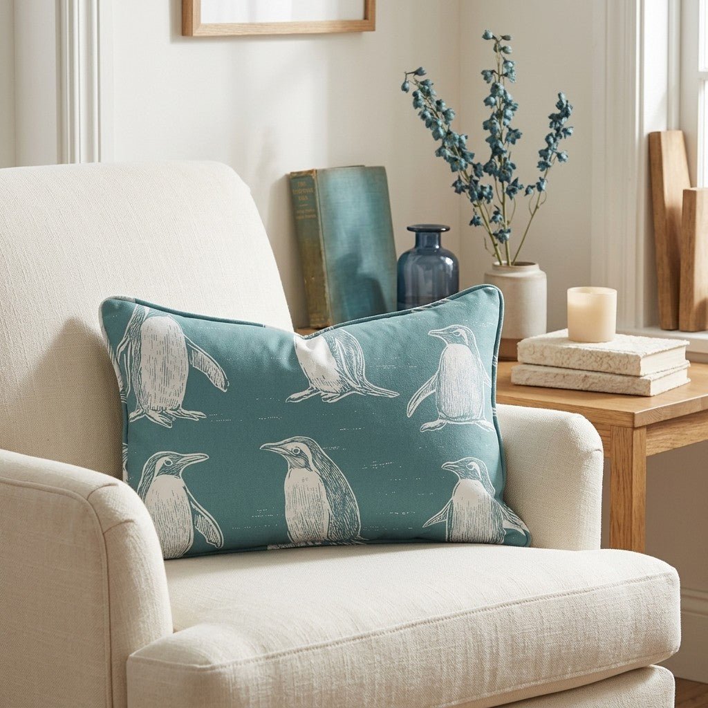 Polly Penguins Throw Pillow - Lemon Park