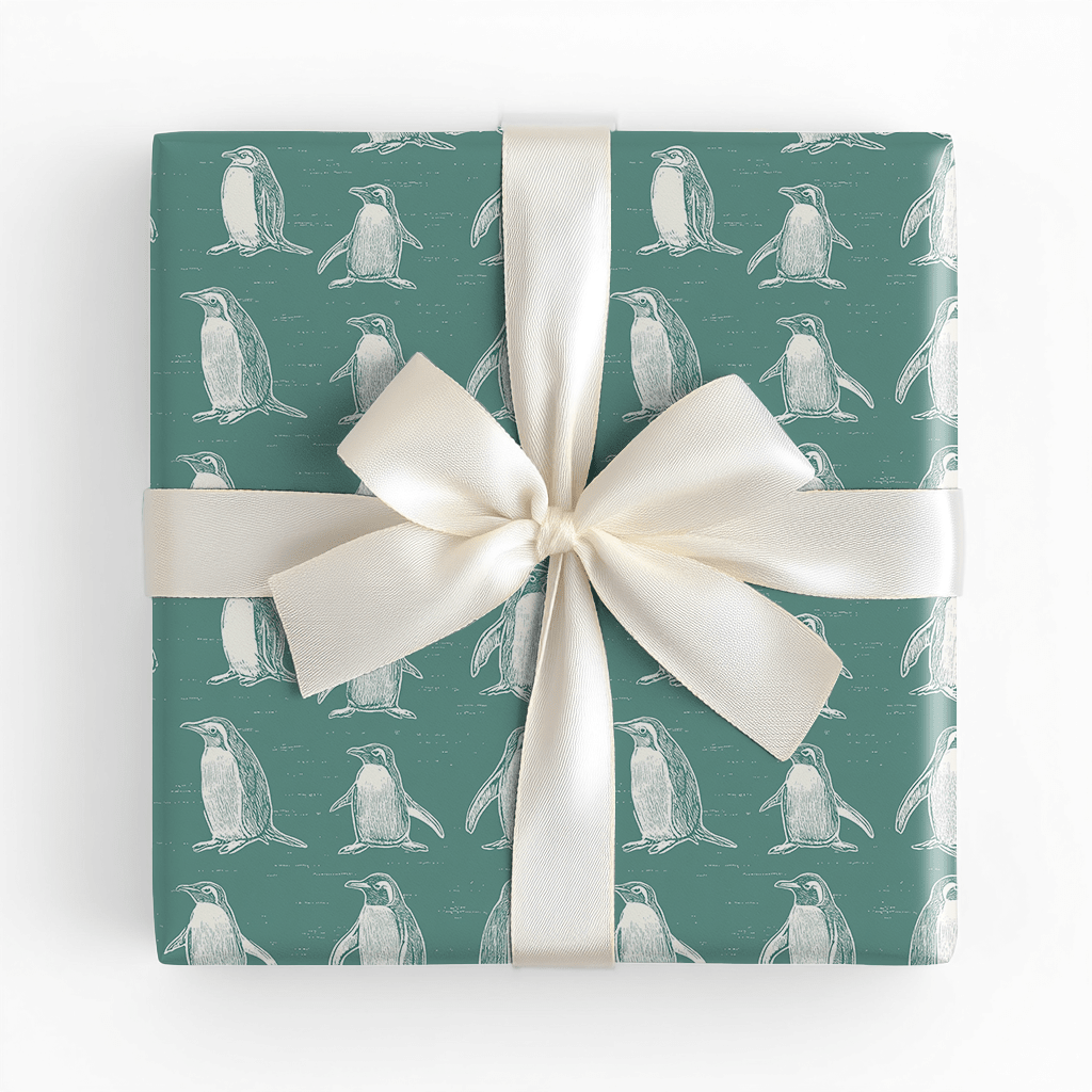 Polly Penguins - Wrapping Paper - Lemon Park