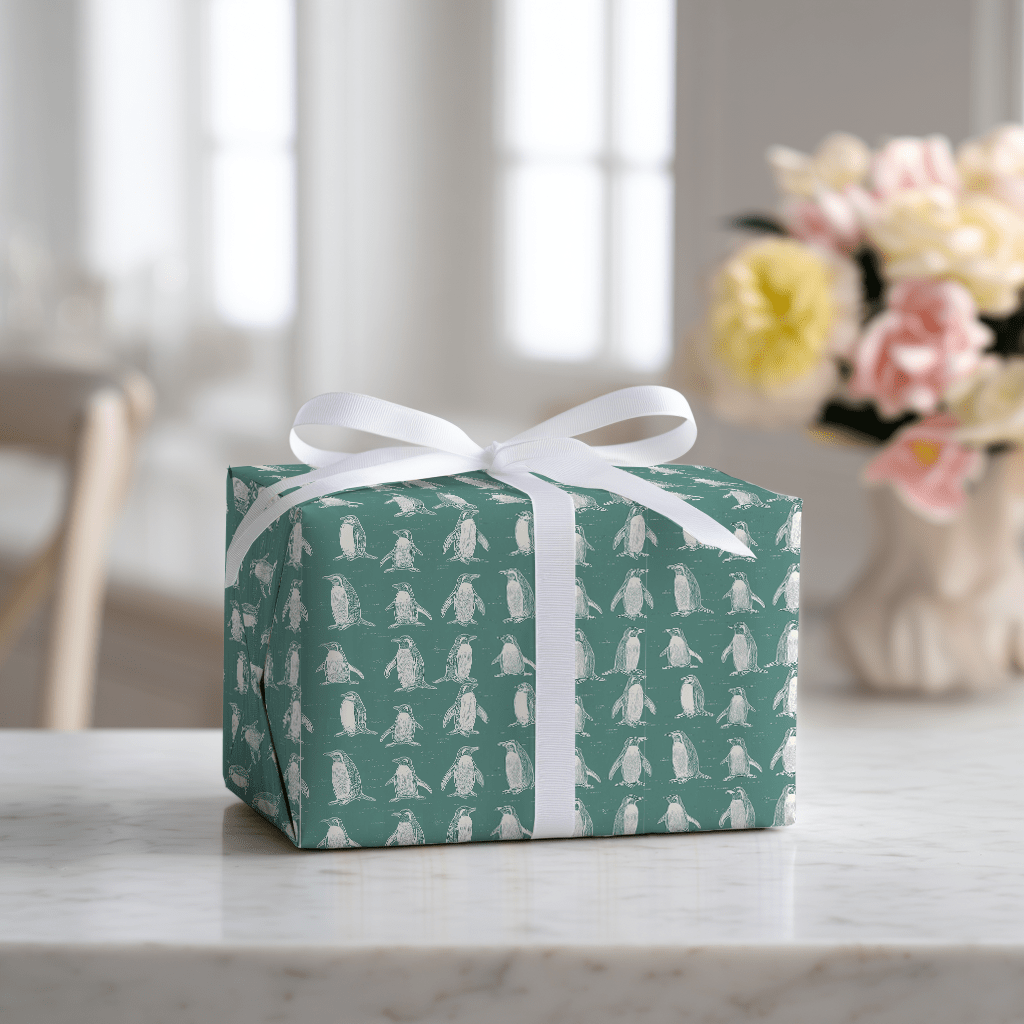 Polly Penguins - Wrapping Paper - Lemon Park