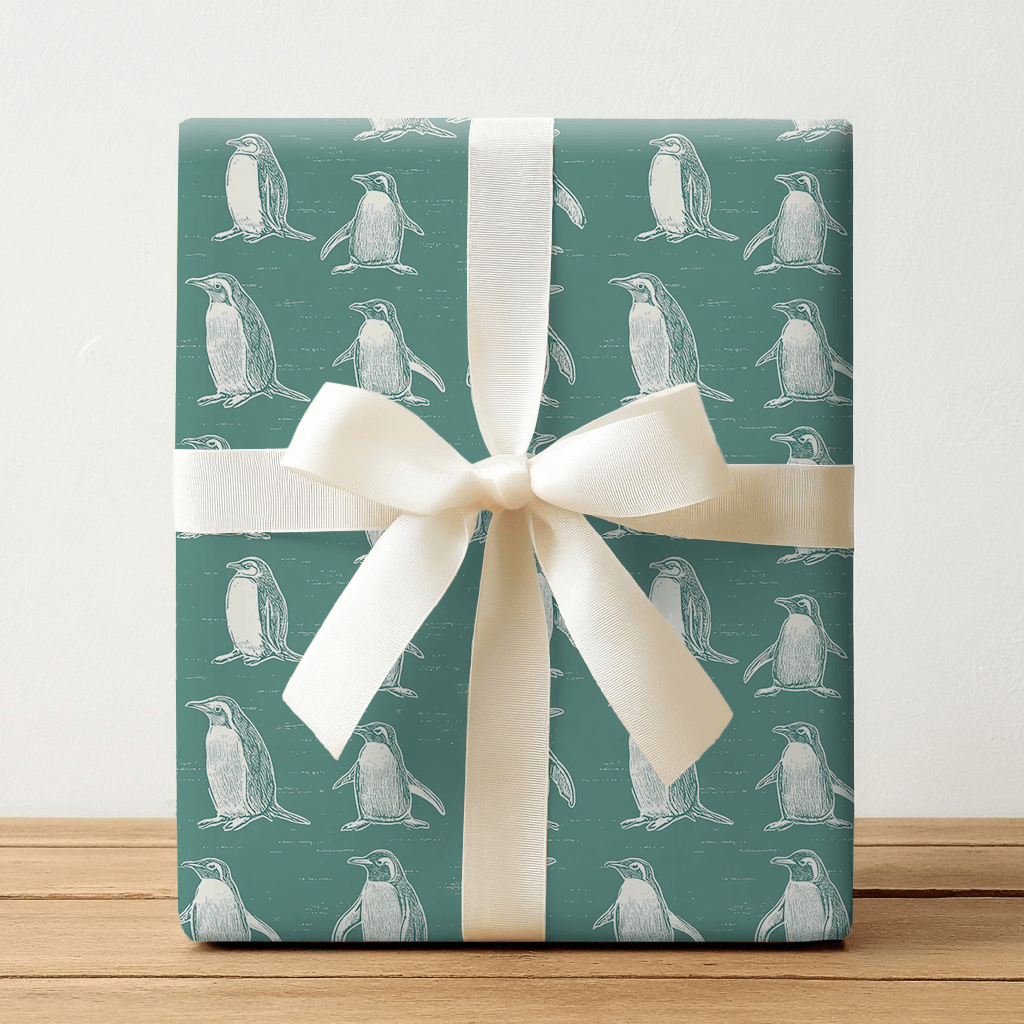 Polly Penguins - Wrapping Paper - Lemon Park