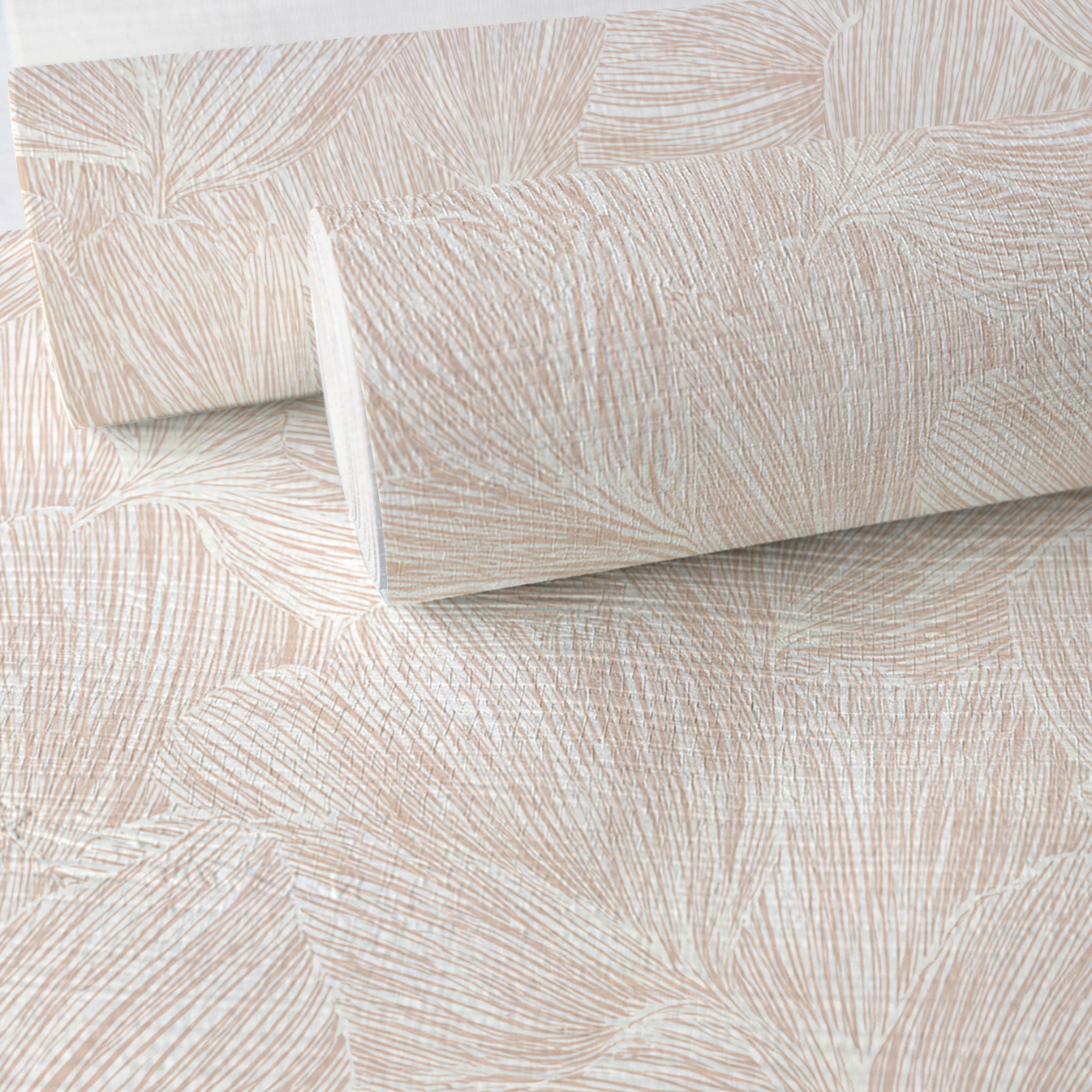 Pop of Pink Faux Grasscloth Wallpaper