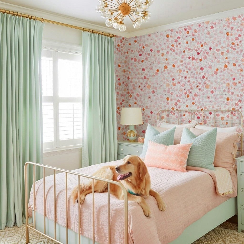 Poppy Faux Grasscloth Wallpaper - Lemon Park