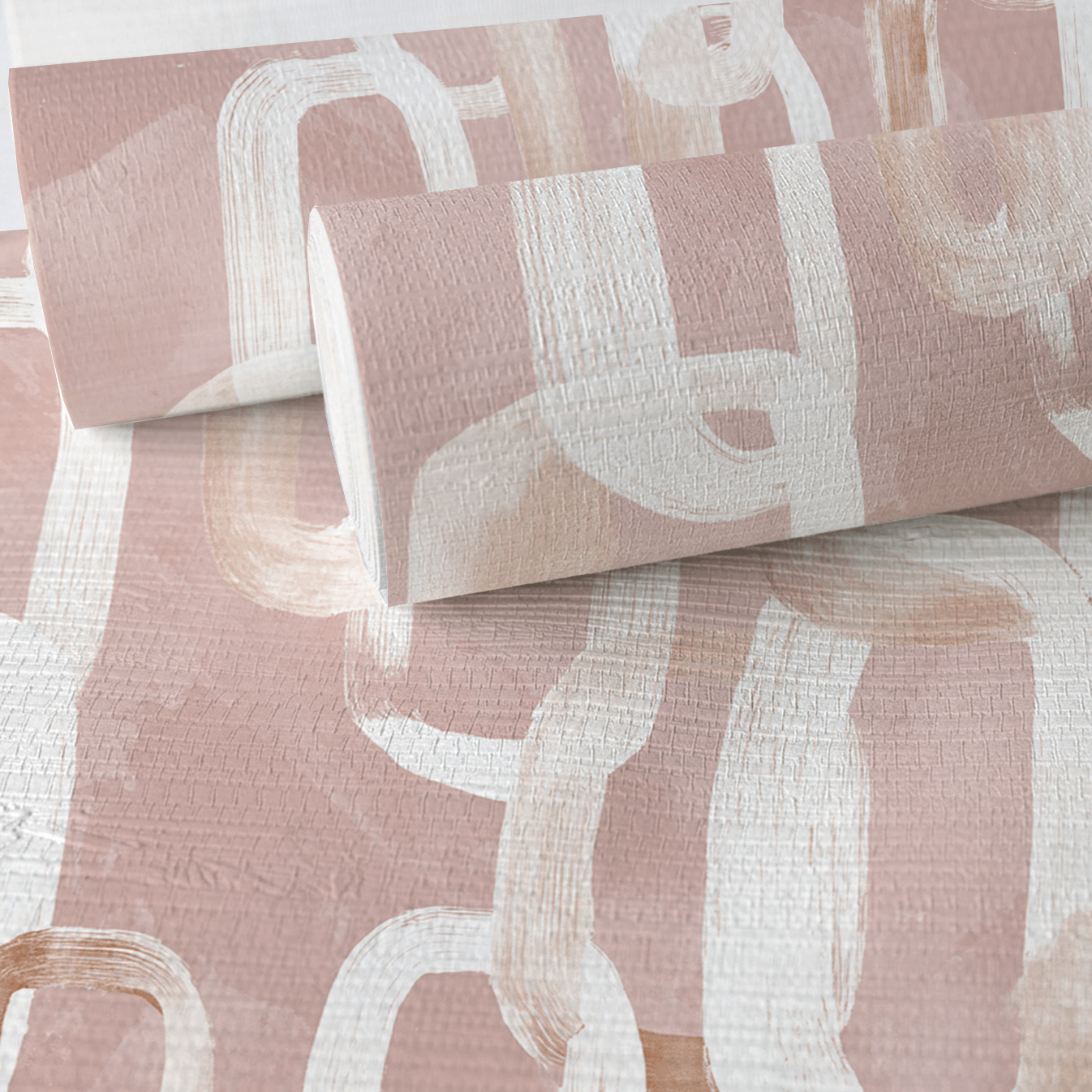 Porcelain Chain Faux Grasscloth Wallpaper - Lemon Park